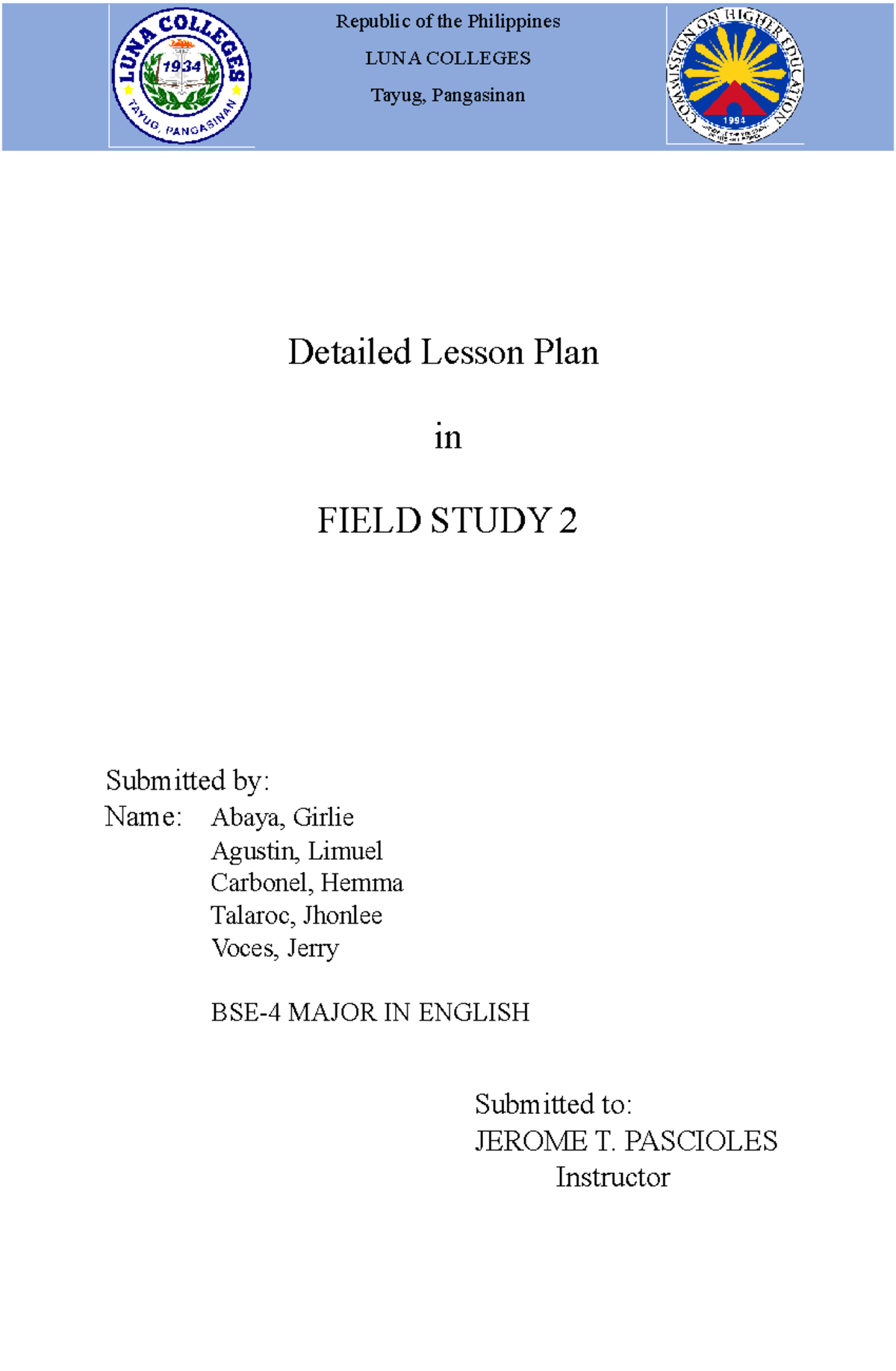 FS2 - Detailed Lesson Plan on Action Research Concepts and Models - Studocu