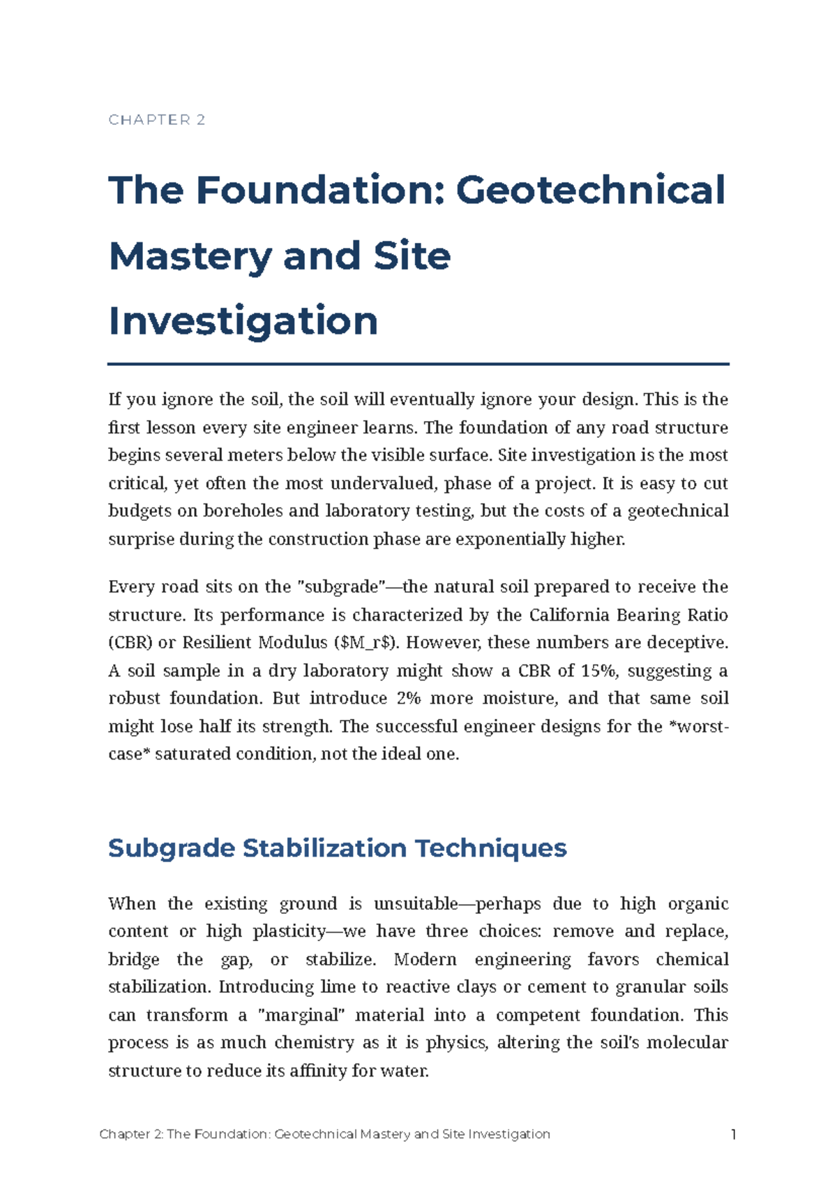 Chapter 02: Geotechnical Foundations and Site Investigation Insights ...
