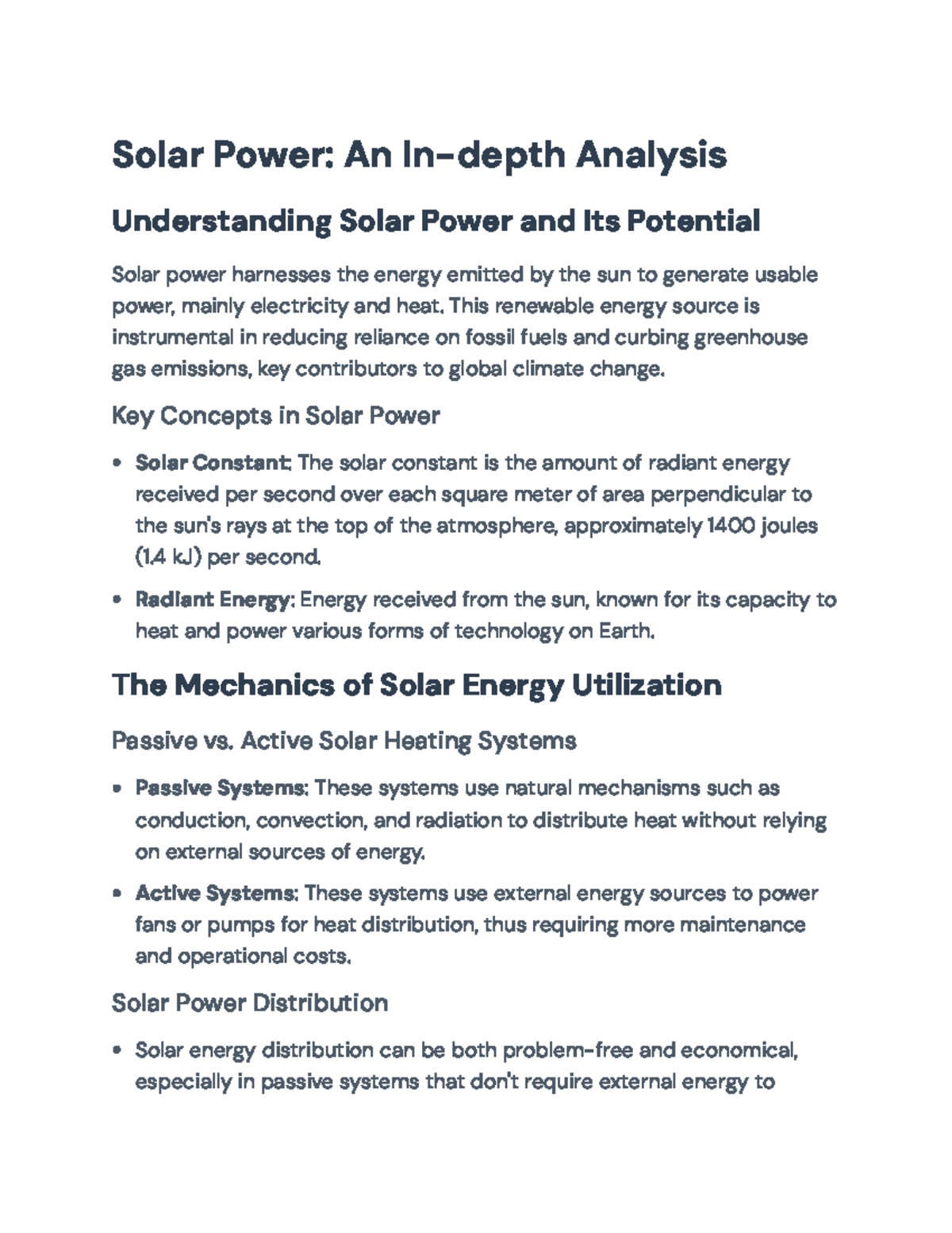 Solar Power: An In-depth Analysis and Future Prospects - Solar Power ...