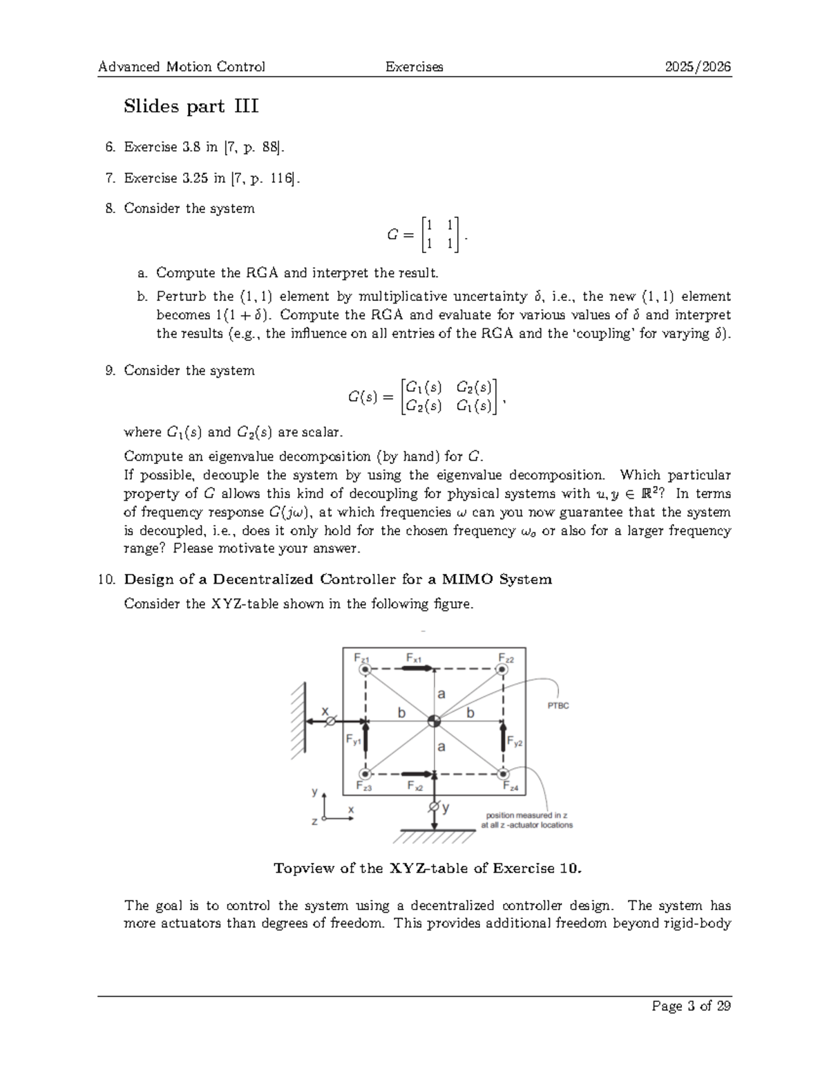 Advanced Motion Control Exercises (Course Code: AMC 101) - Tutorial ...
