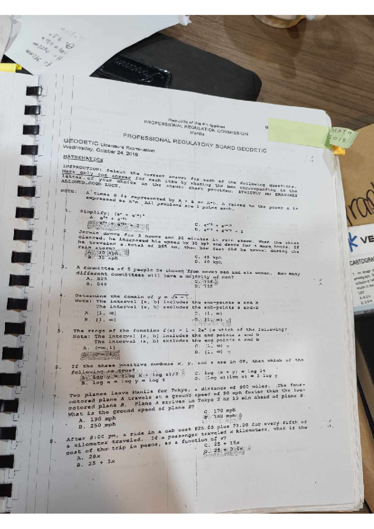 GEODETIC ENGINEERS MATHEMATICS EXAM REVIEW NOTES 462552971 - Studocu