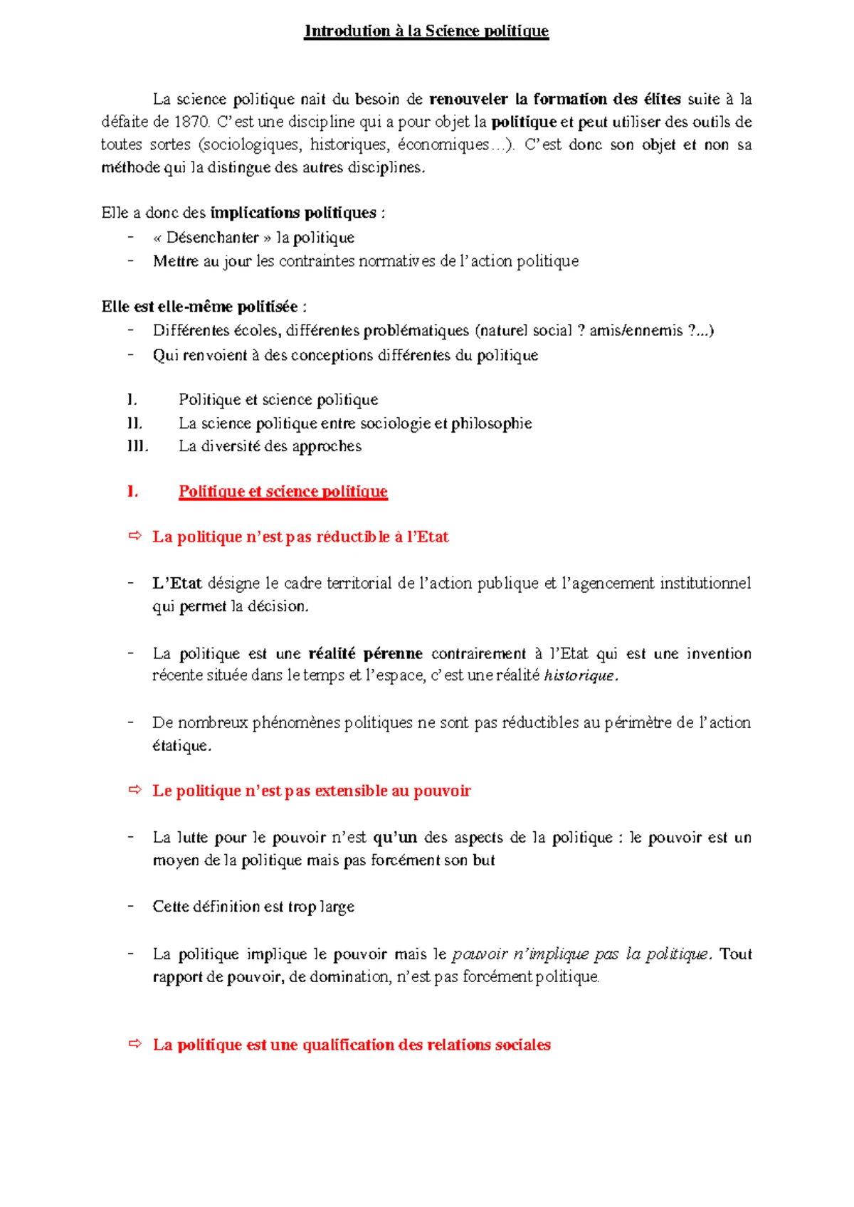 Science politique - cours PDF - SCIENCE POLITIQUE LICENCE 1 ère ANNÉE ...