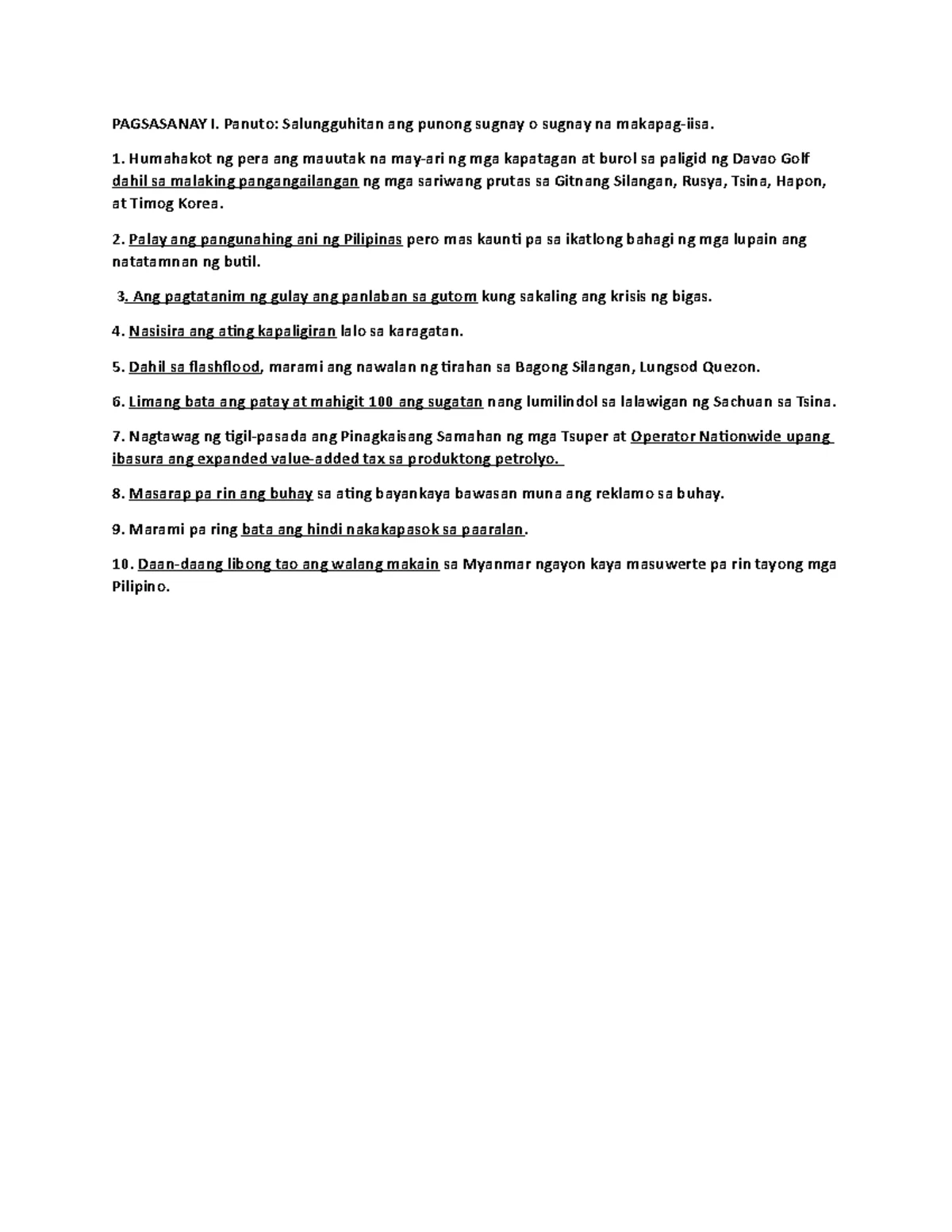 Catwalk Chain Conveyor Checklist - SUNTRAK CORPORATION Batangas Grain ...