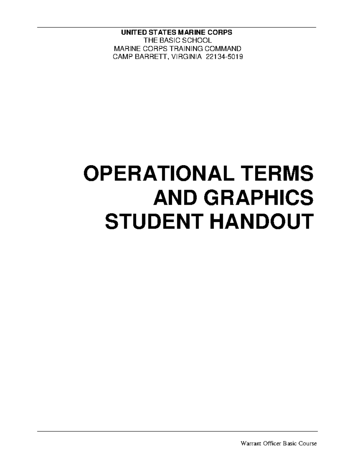 Operational Terms and Graphics Student Handout (WOBC) - Studocu