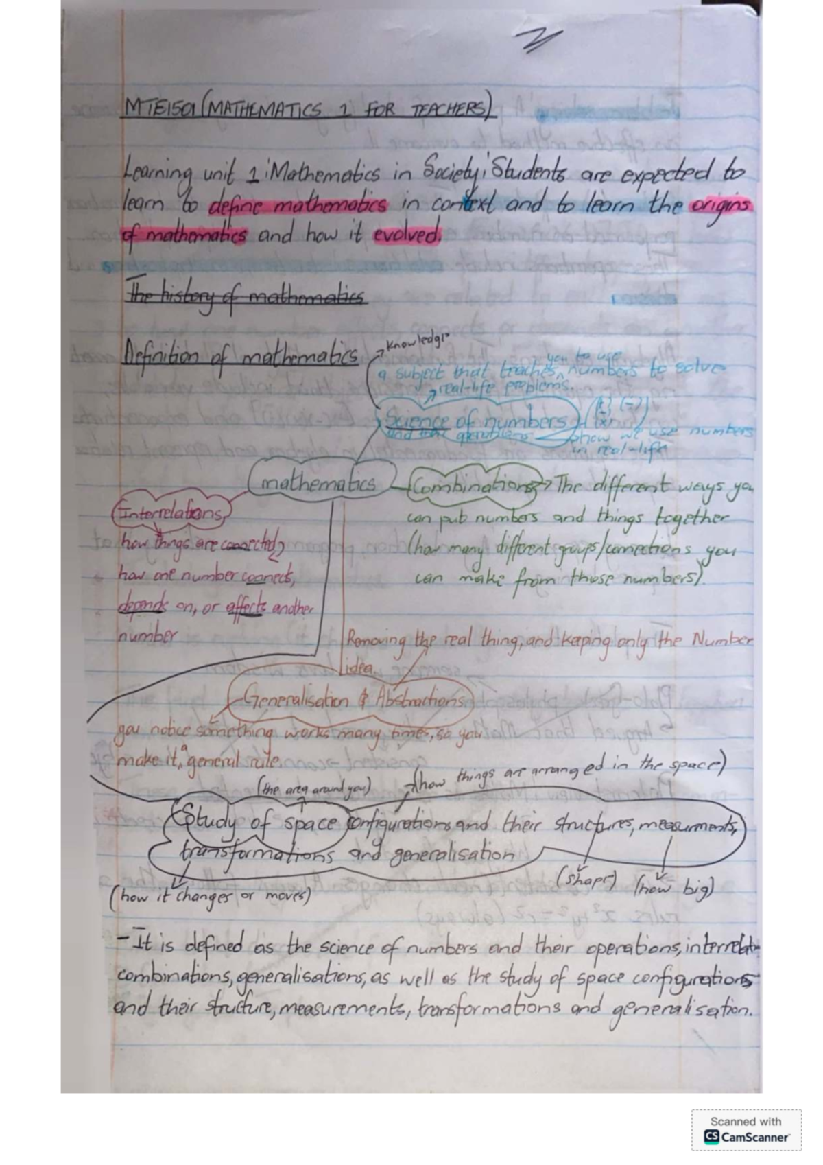 MTE1501 Final Exam Notes: Mathematics in Society and History - Studocu