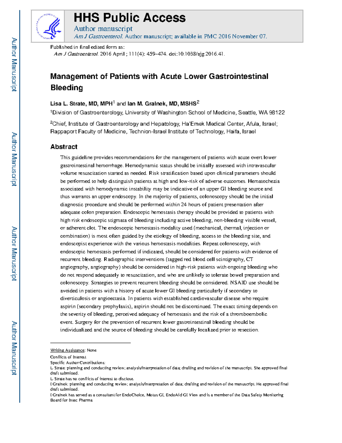 Management of Acute Lower Gastrointestinal Bleeding: Guidelines and ...