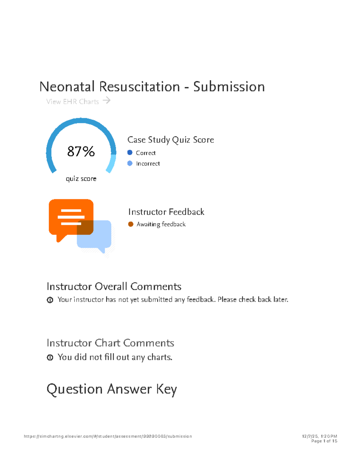 Neonatal Resuscitation Case Study Quiz (SimChart Assignment) - Studocu