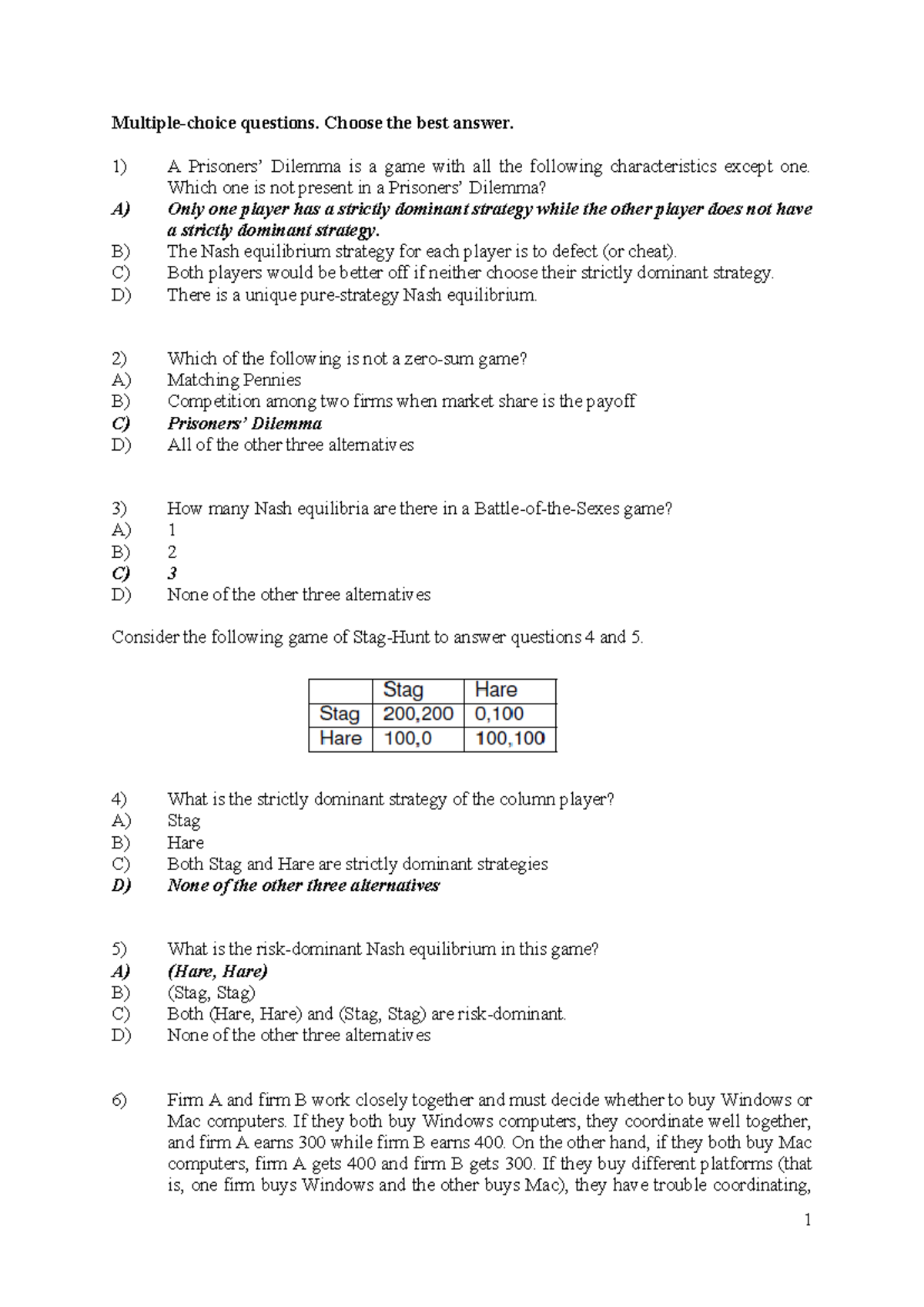 Sample Midterm Exam Questions with Correct Answers - Studocu