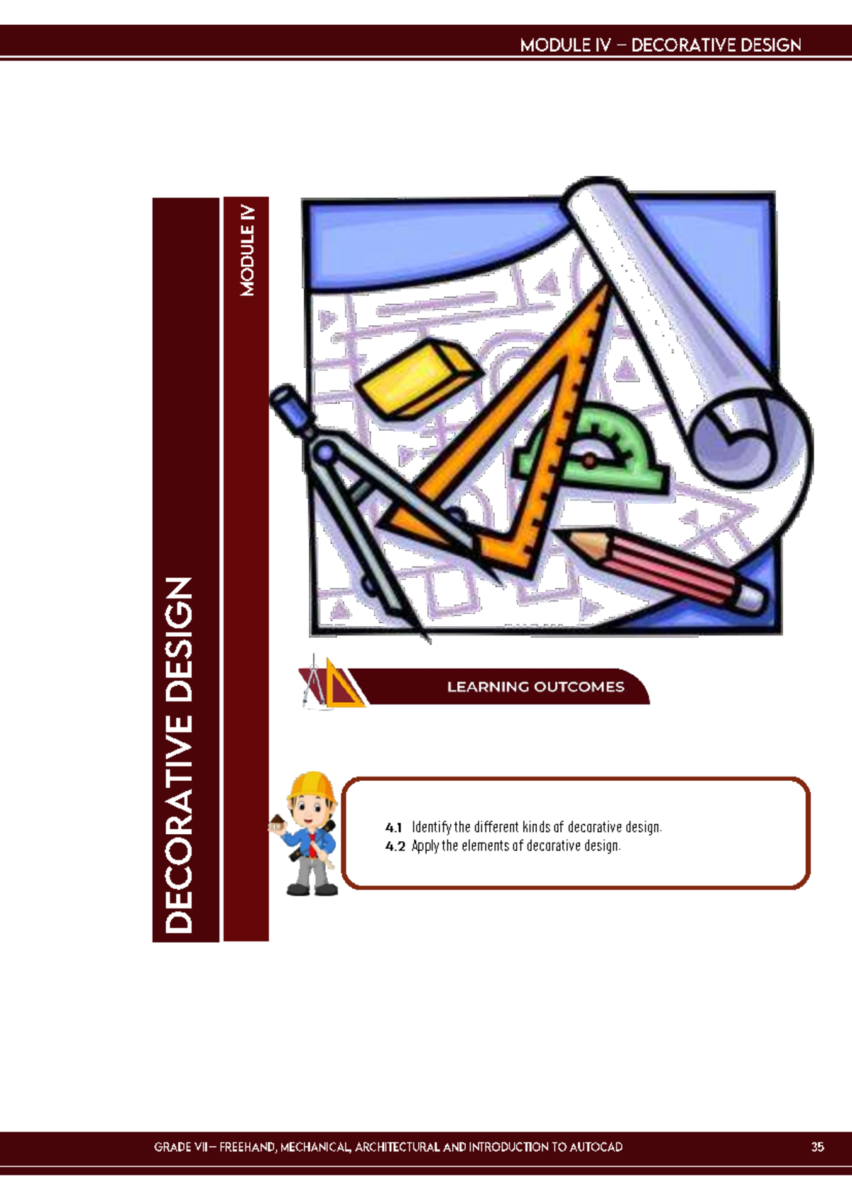 Decorative Design Concepts and Applications - Drawing 1 Module 4 - Studocu