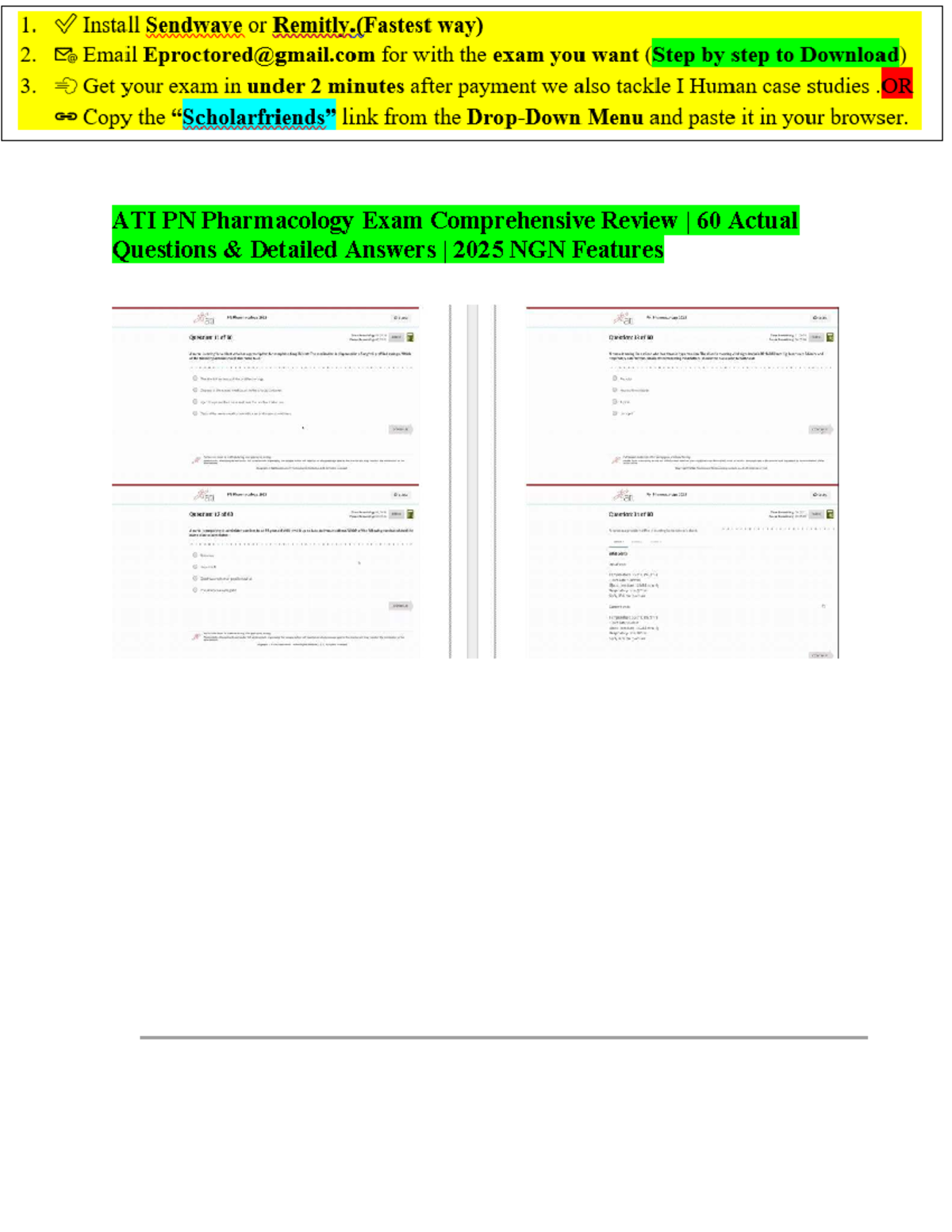 ATI PN pharmacology proctored exam 2025 with NGN – all 60 questions ...