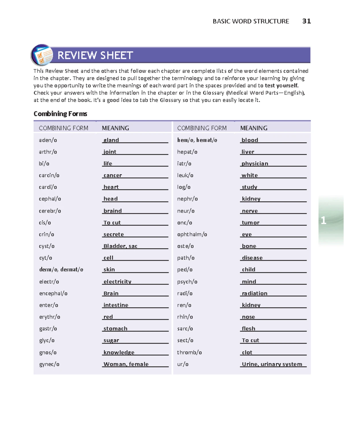 Chapter 3 - Common Suffixes in Medical Terminology - Studocu