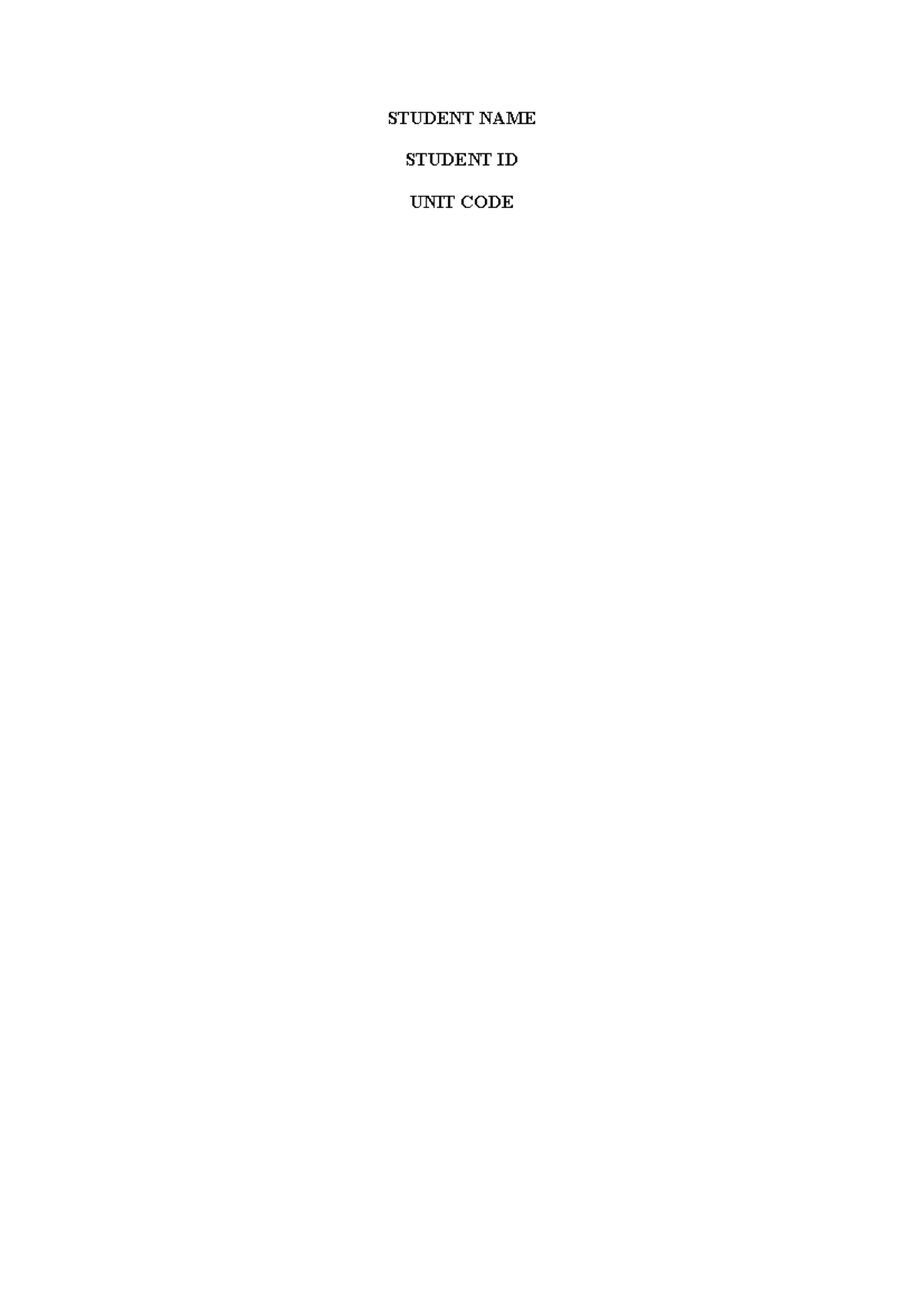 L0757 - Notes - STUDENT NAME STUDENT ID UNIT CODE Table of Contents ...