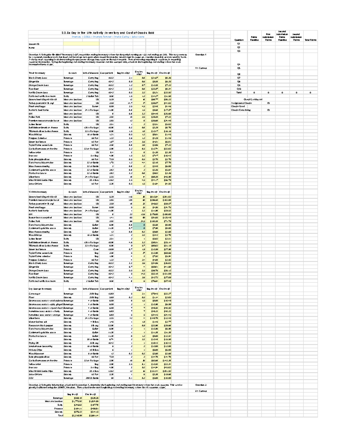 2.2.3a Final Exam: Inventory & Cost of Goods Sold Analysis - Studocu
