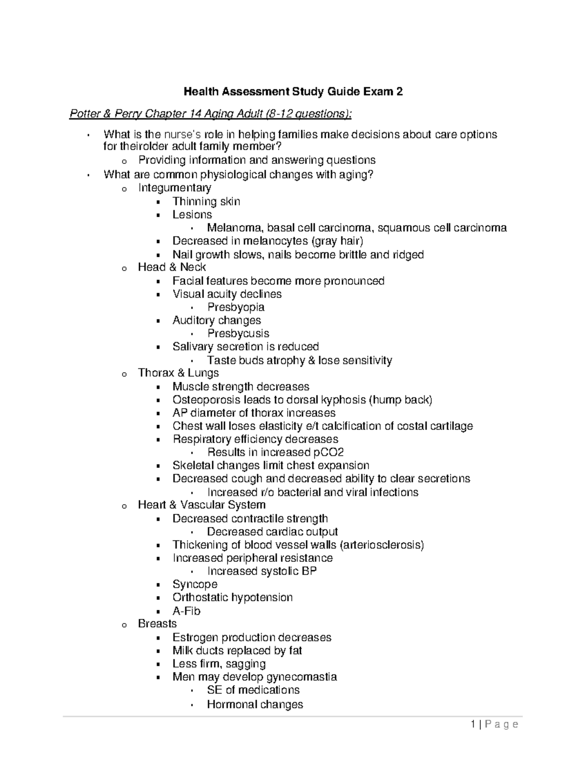 Health Assessment Study Guide Exam 2 - What do they measure? • Describe ...