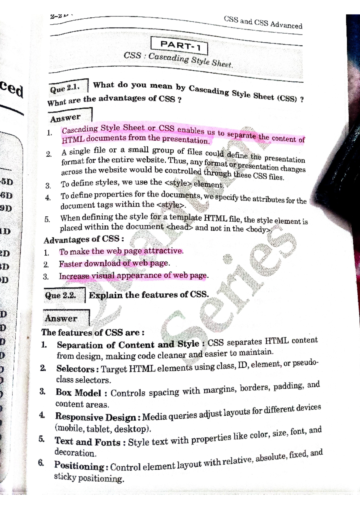 Unit 2 wt - CSS Fundamentals and Concepts Overview - Studocu