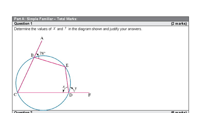 11SMA1 - Tech Free Revision: Part A - Simple Familiar Questions - Studocu