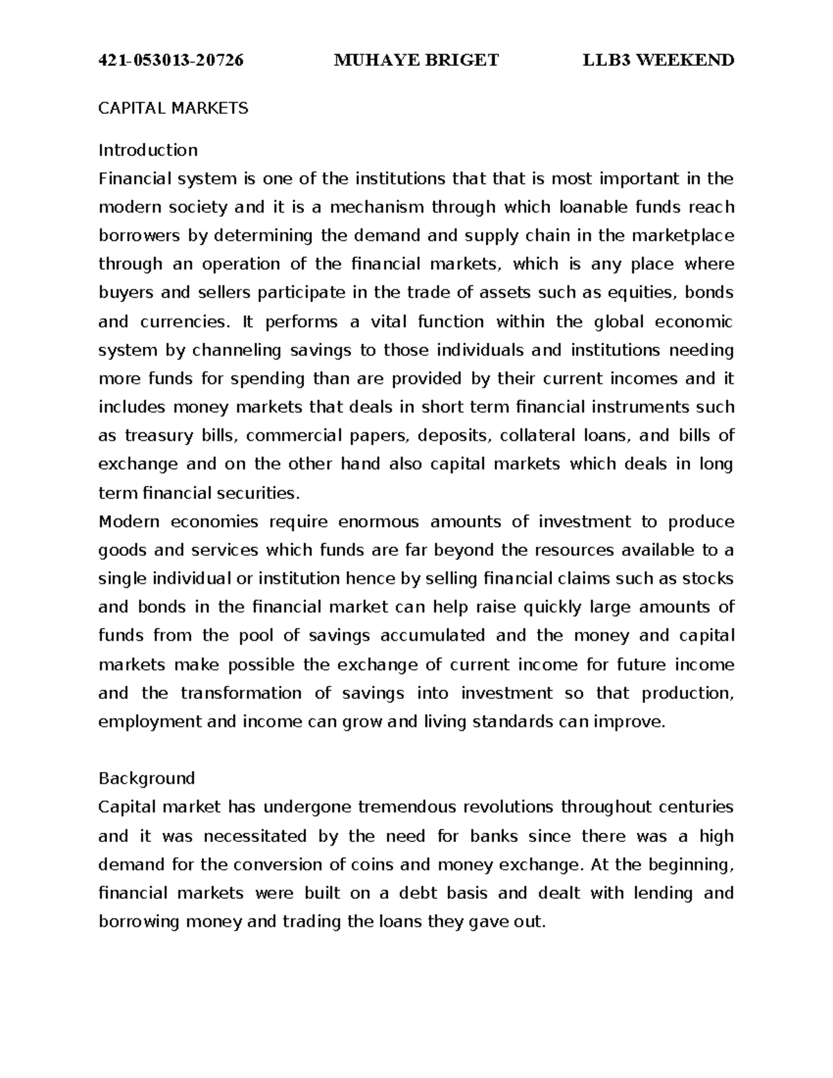 Capital Markets: An In-Depth Overview of Their Role in Finance - Studocu