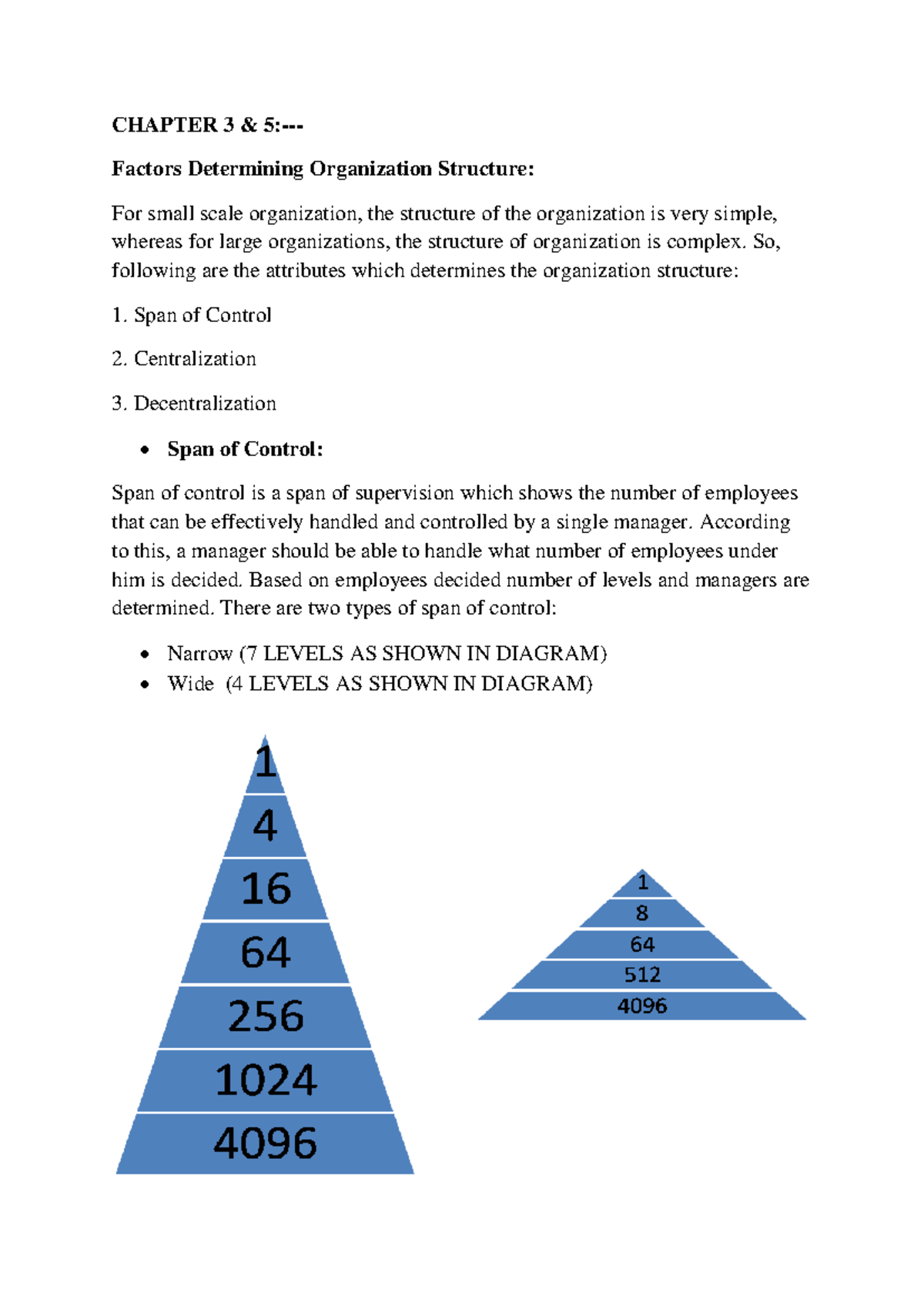 Chapter 3 & 5: Organizational Structure and Leadership Principles in ...