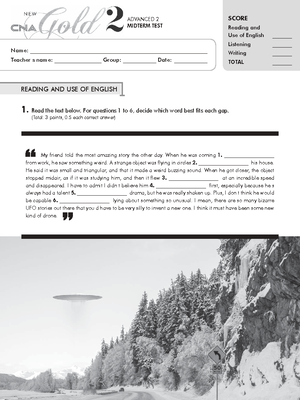 Gold 2 - Final Test - Teacher's Copy - Gabarito 2 - Studocu