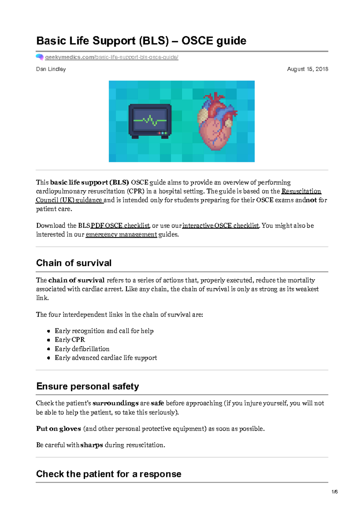 Geekymedics.com-Basic Life Support BLS OSCE guide - Dan Lindley August ...