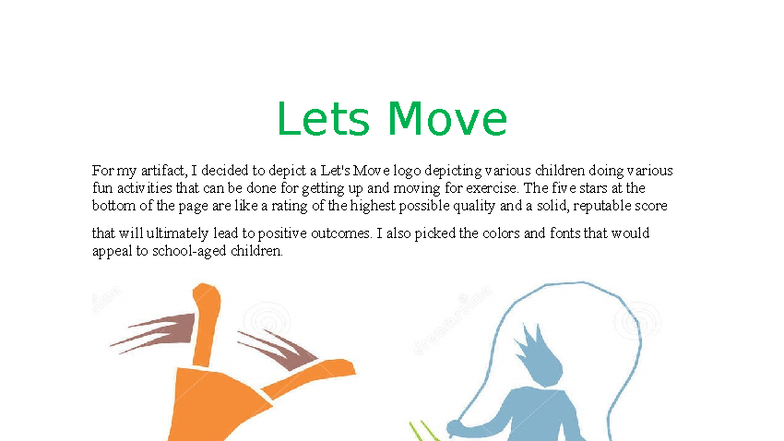 PHE 610 LETS MOVE - Artifact: Let's Move logo depicting various ...