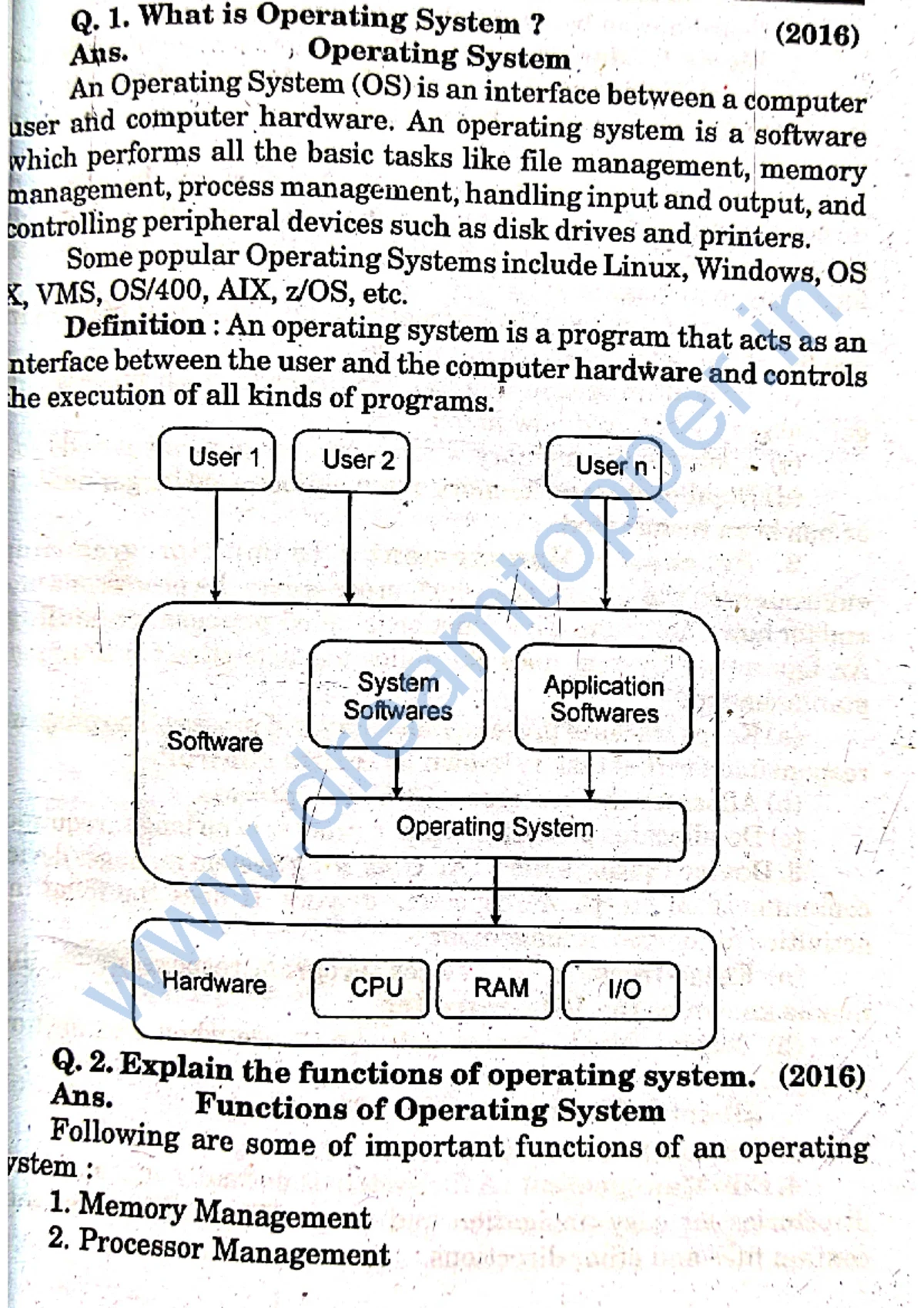 OS 10 Marks: Structure of Hard Disk, LRU, PCB, & System Calls Explained ...