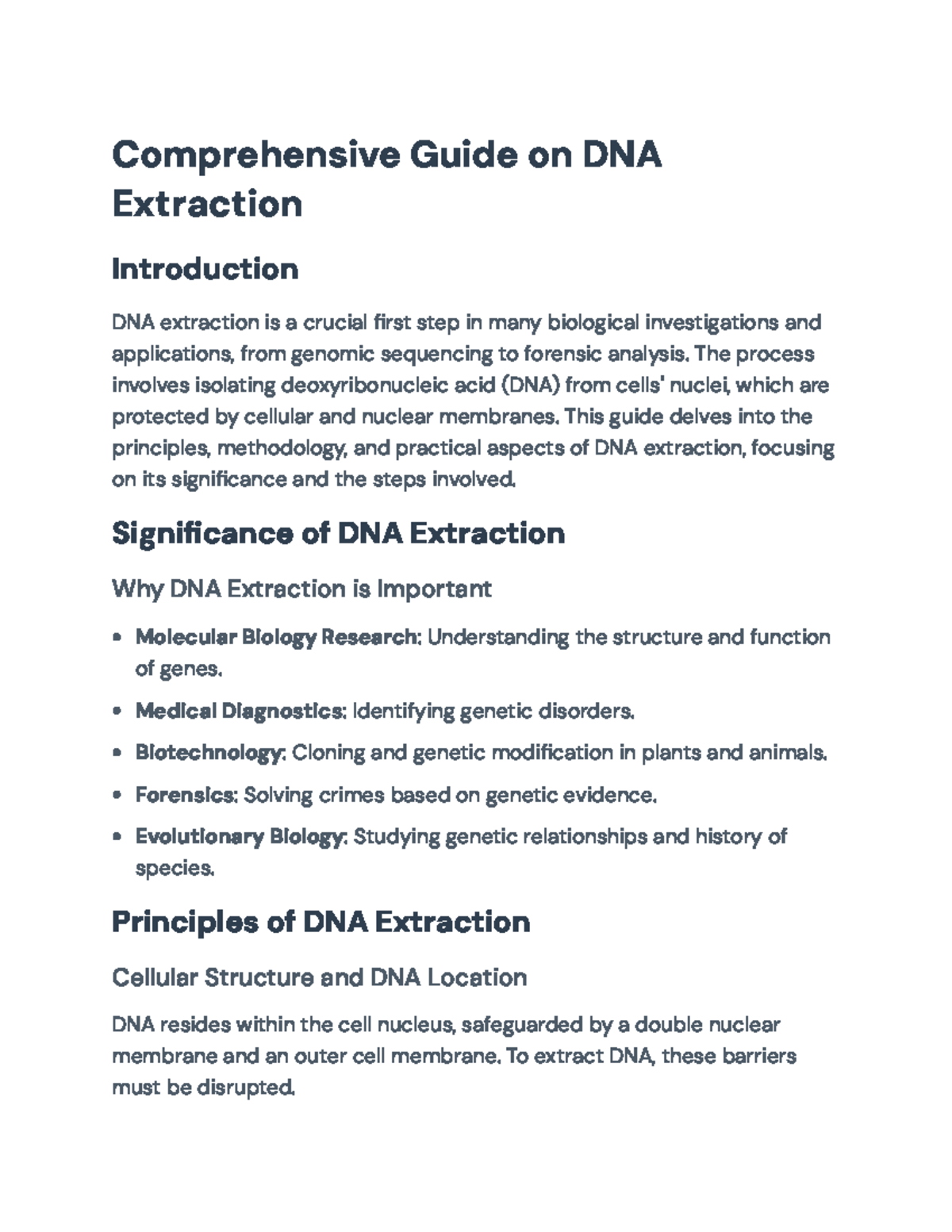 Comprehensive Guide on DNA Extraction Techniques for Bio Labs ...