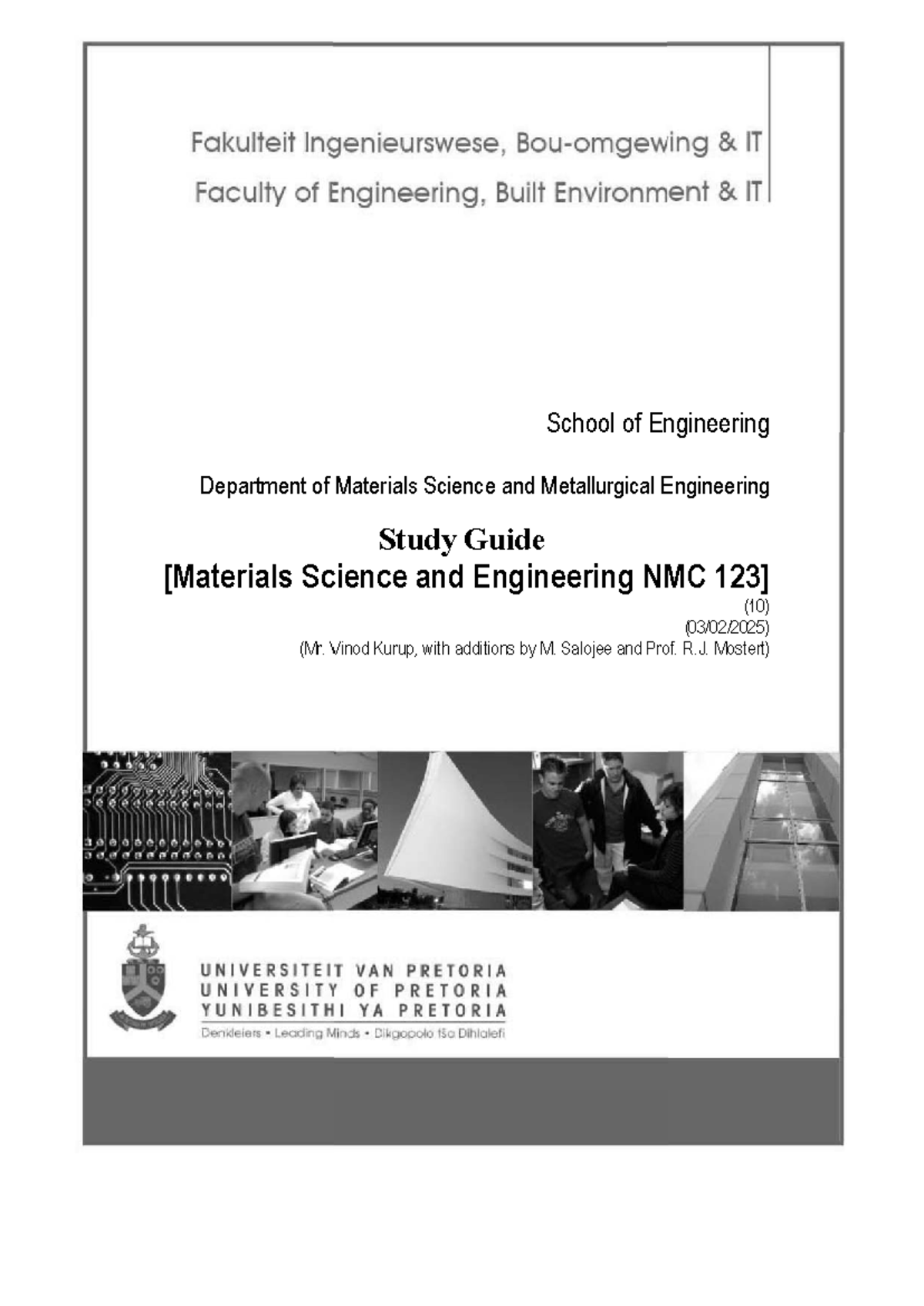 Study Guide for NMC 123: Materials Science and Engineering 2025 - Studocu