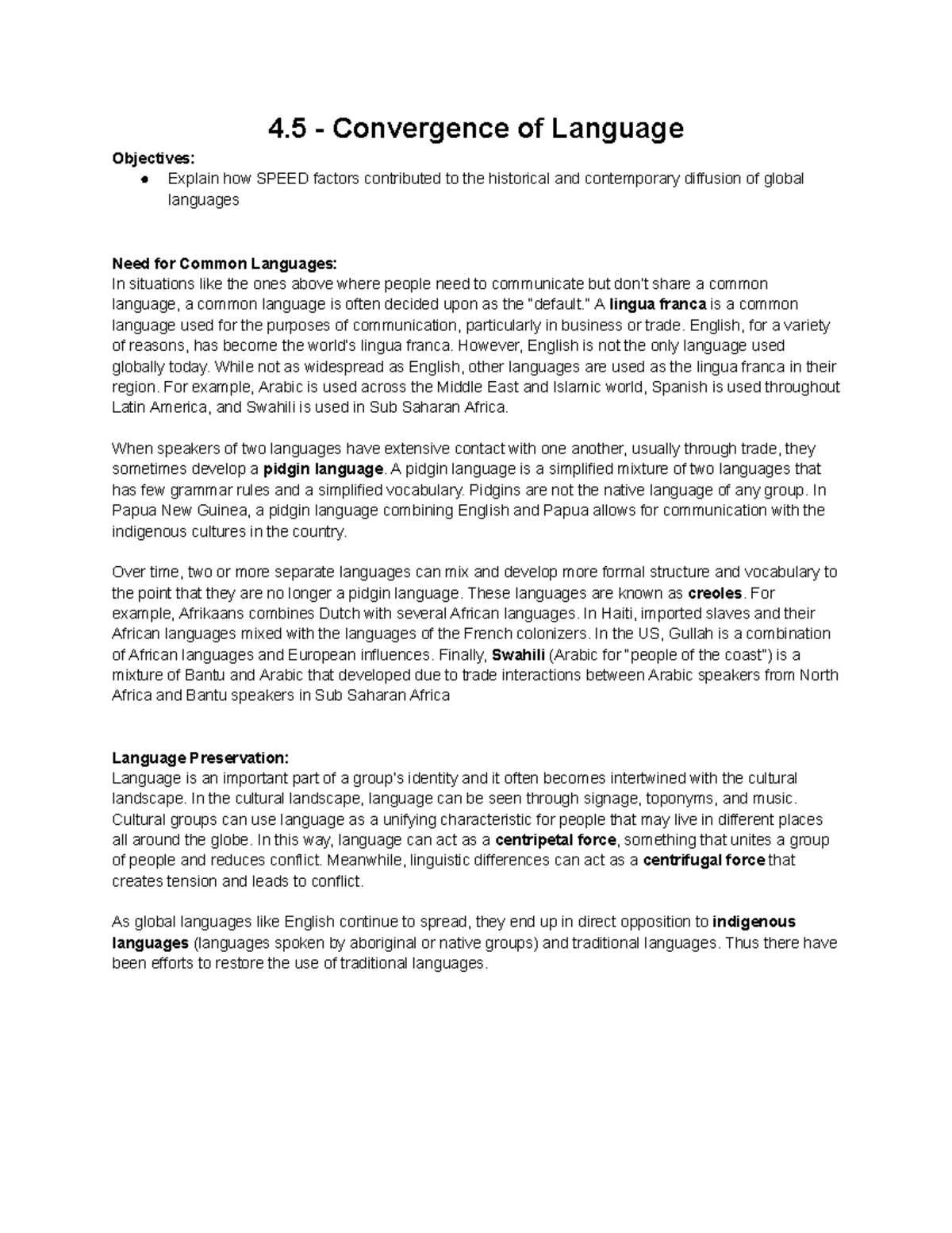 4.5 - Convergence of Language: Global Communication Dynamics - Studocu