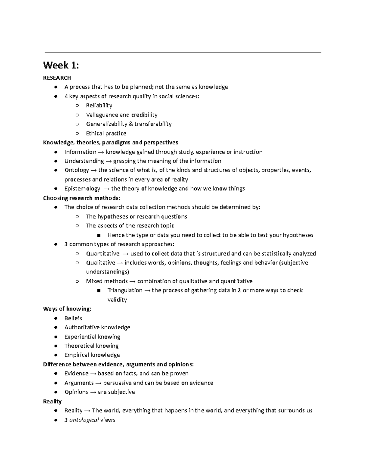 Academic Skills 2: Week-by-Week Summary and Insights - Studeersnel