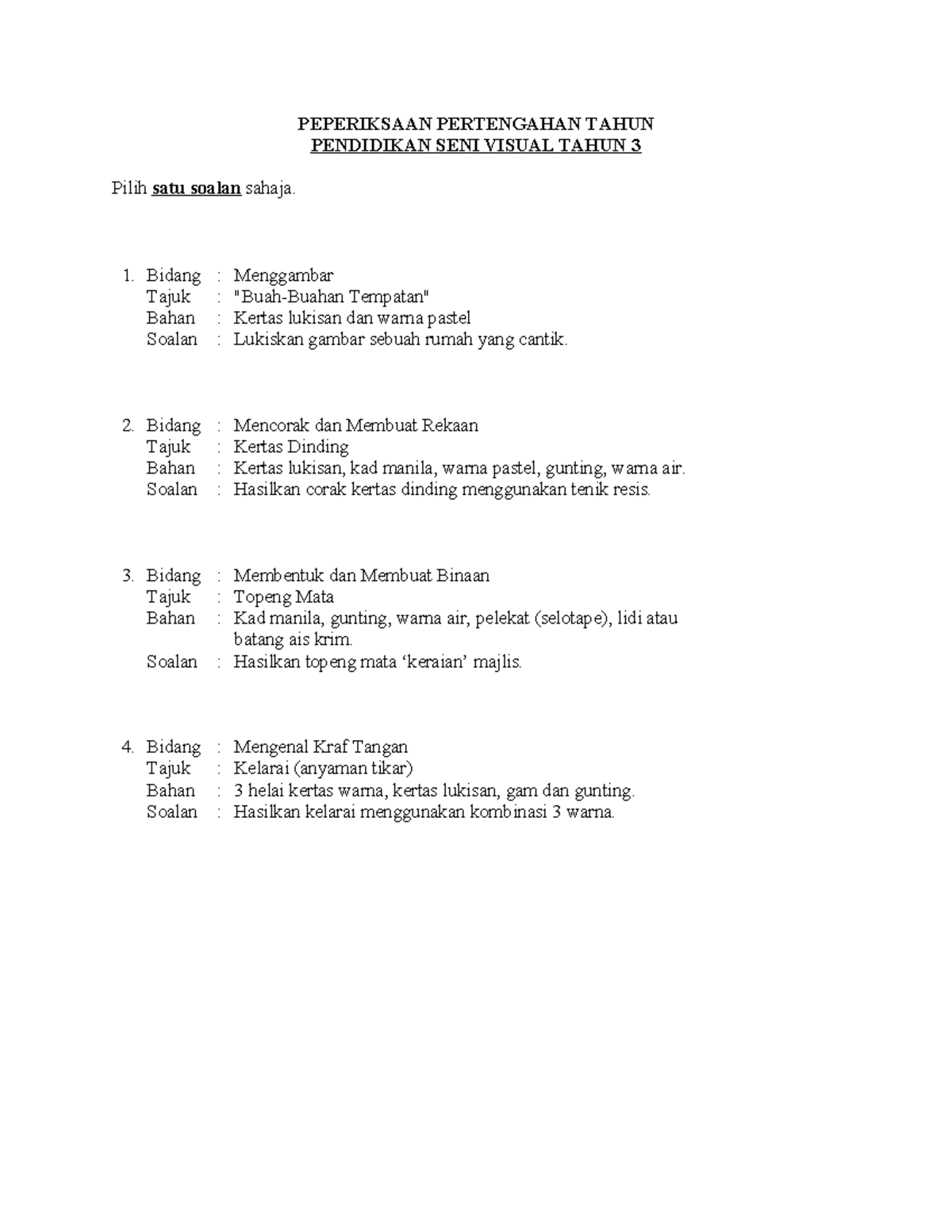 PPT-PSV-T3 - Midterm Notes for Pendidikan Seni Visual Tahun 3 - Studocu