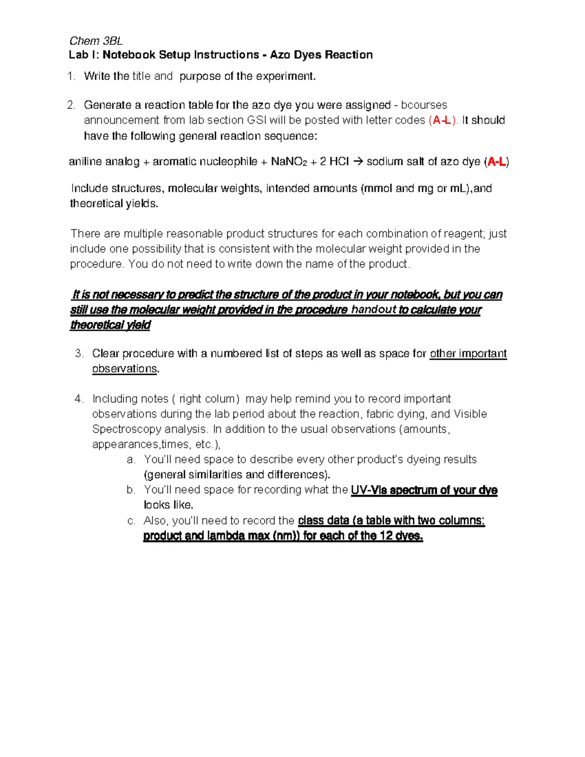 Chem3BL Lab Exp17: Hydrogen Transfer Setup & Procedure Guide - Studocu