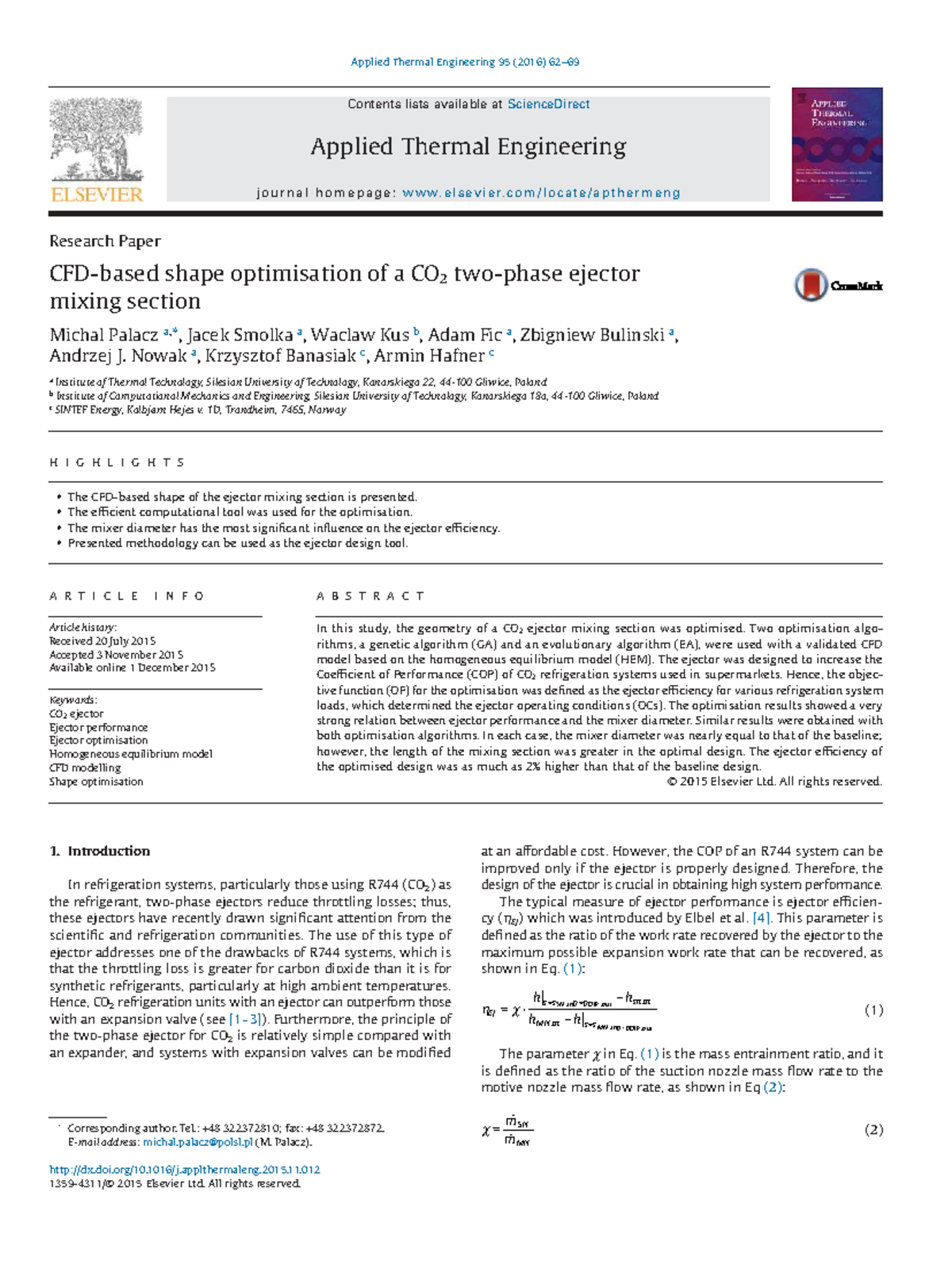 1-s2 - hflhds - Research Paper CFD-based shape optimisation of a CO 2 ...