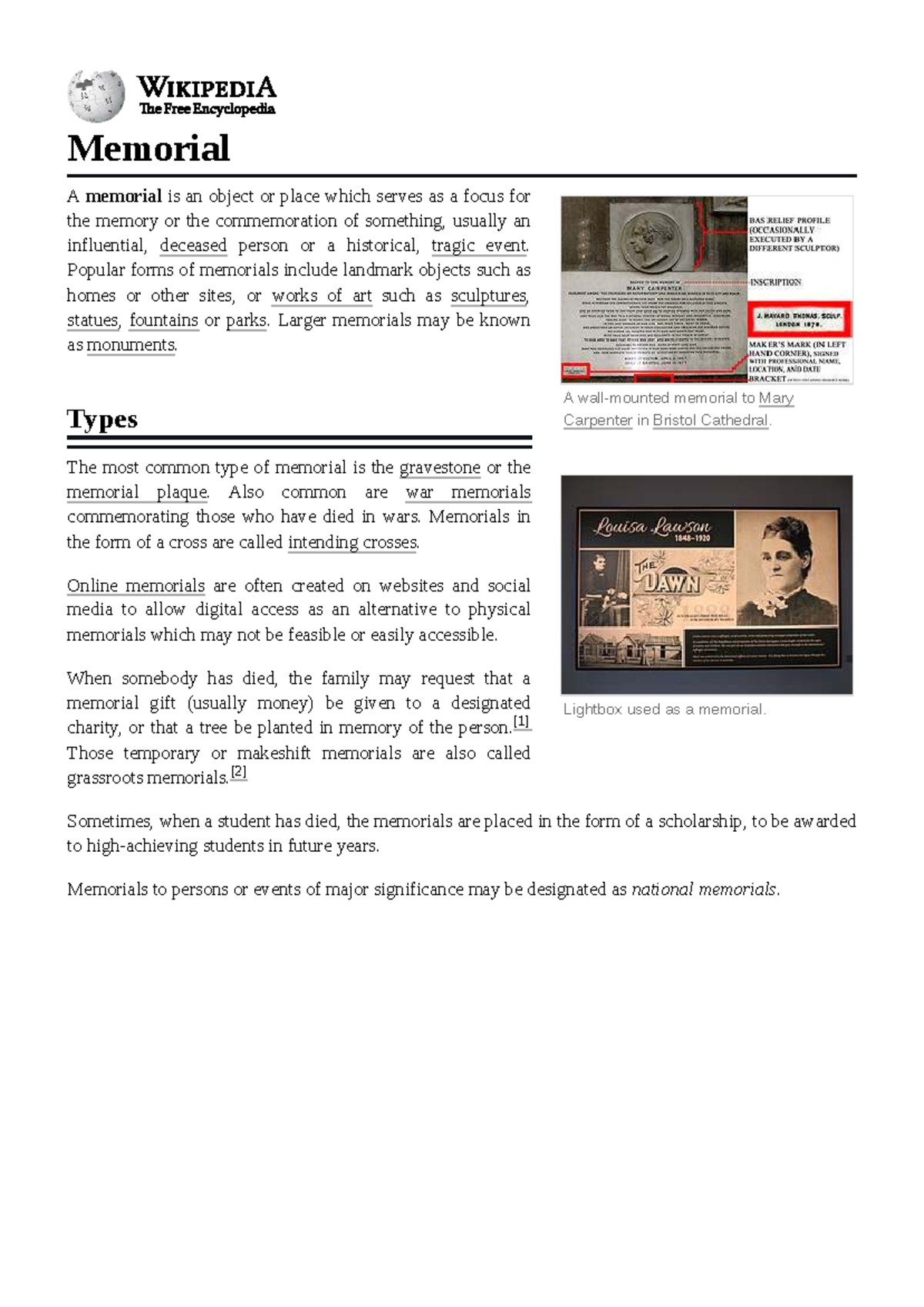 Memorialization and Commemoration: Key Concepts Explained - Studocu