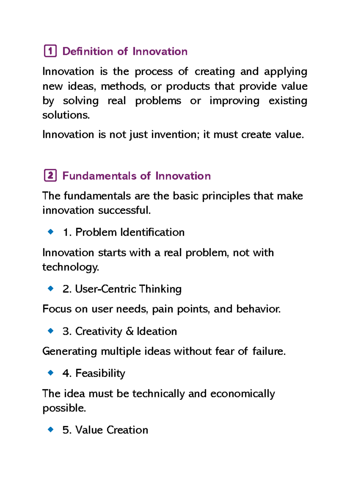UNIT II Notes: Understanding Innovation and Its Impact - Studocu
