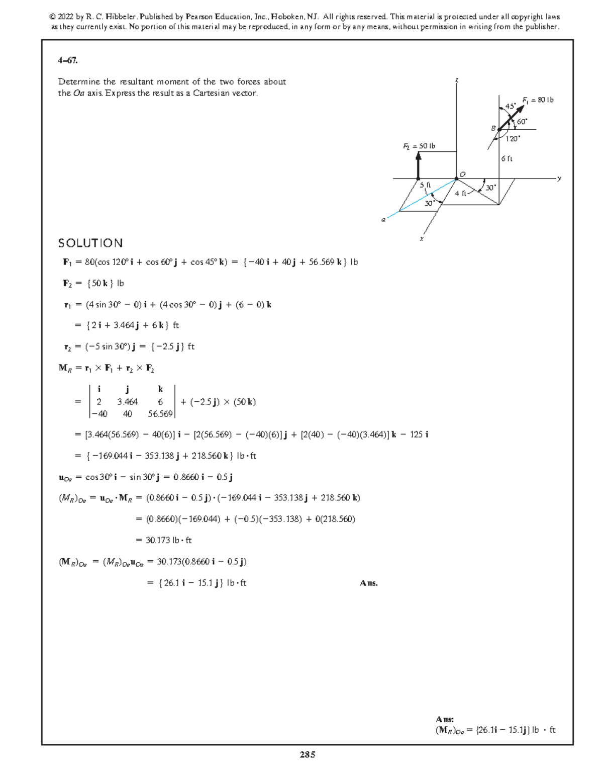 SWK 15th ed Solution Manual - Resultant Moment Calculation - Studocu