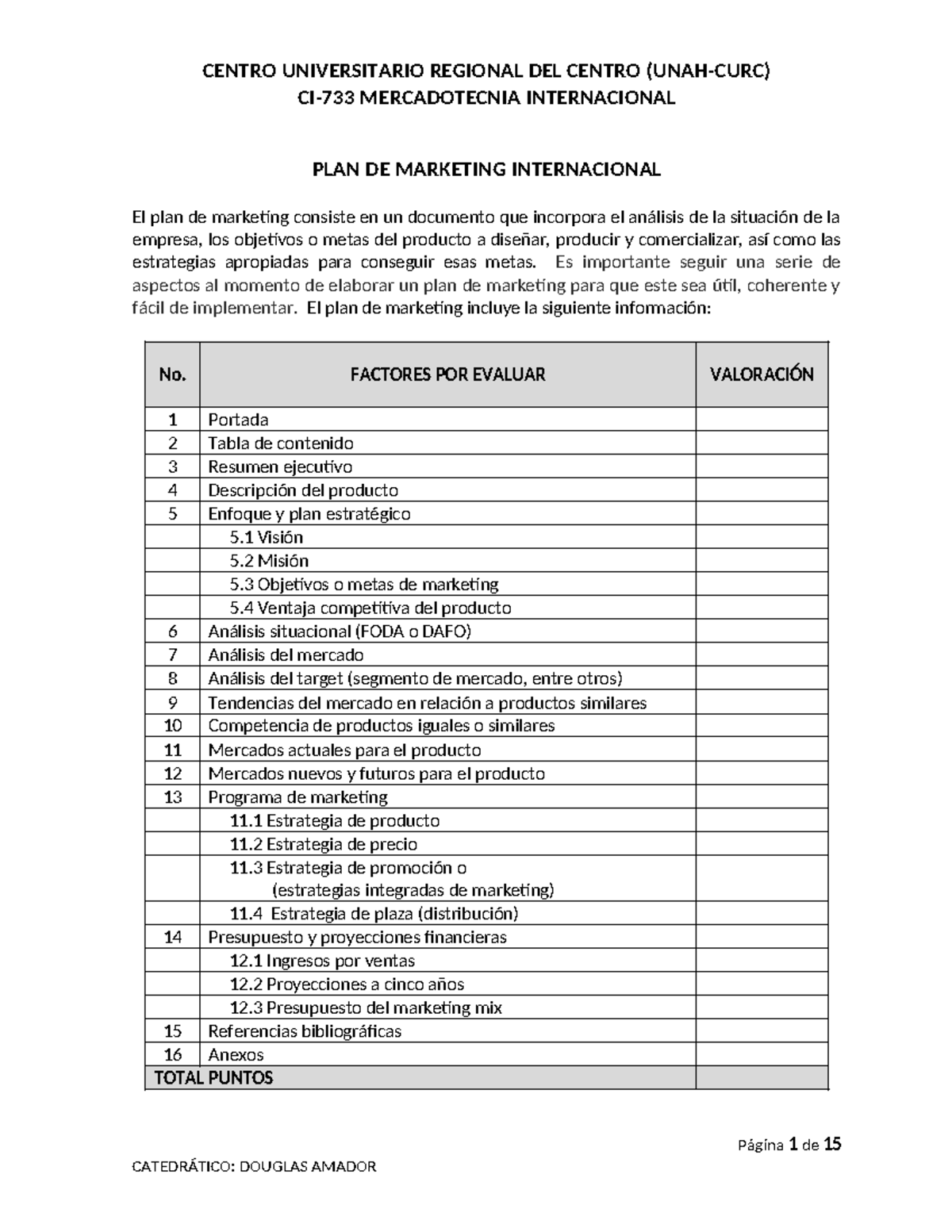 Plan de Marketing Internacional - MERCADOTECNIA INTERNACIONAL - Studocu