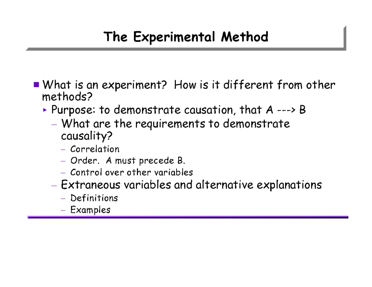 MBR518Unit03C - Introduction difference between experiment ...