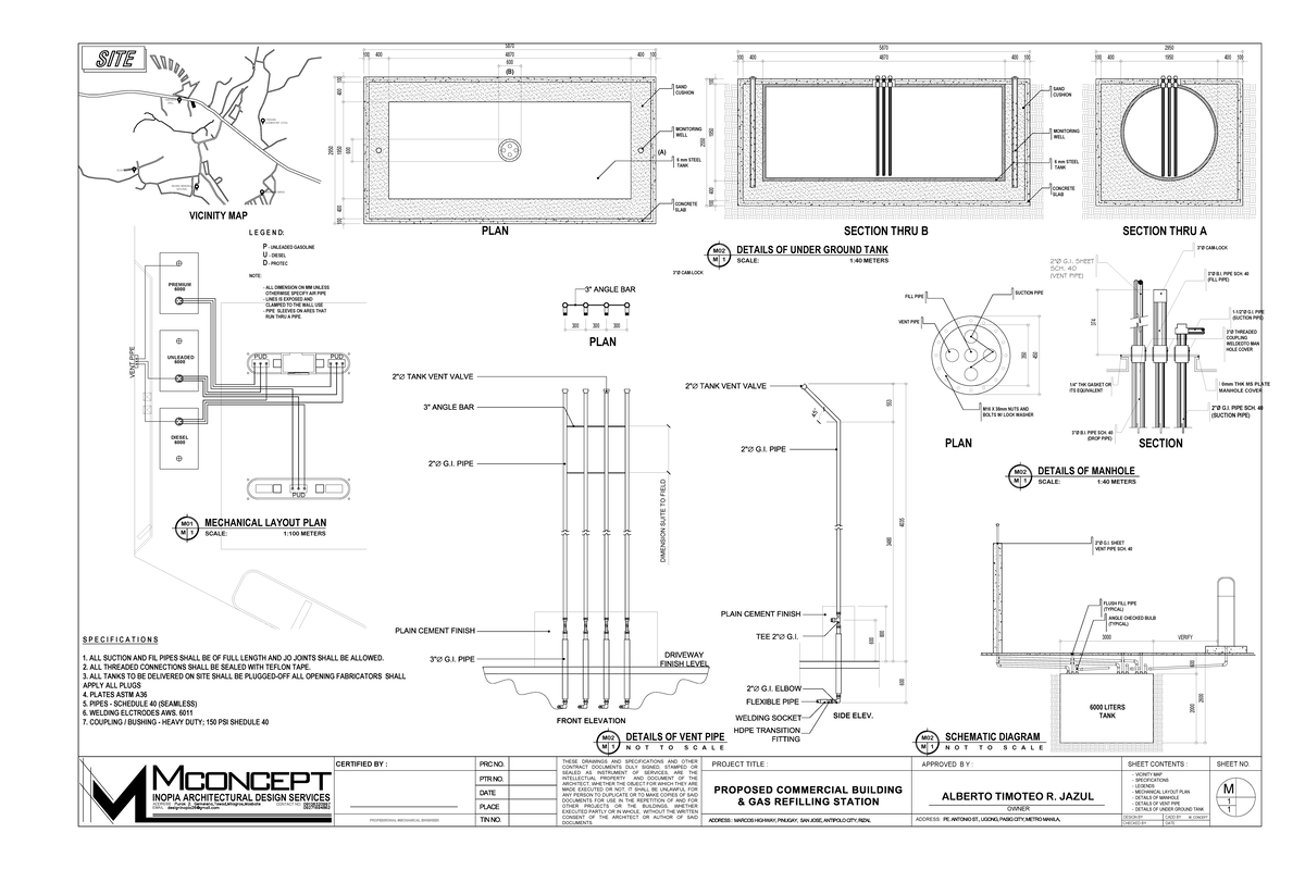 021- Mechanical Layout Plan for Gas Refilling Station Project - Studocu