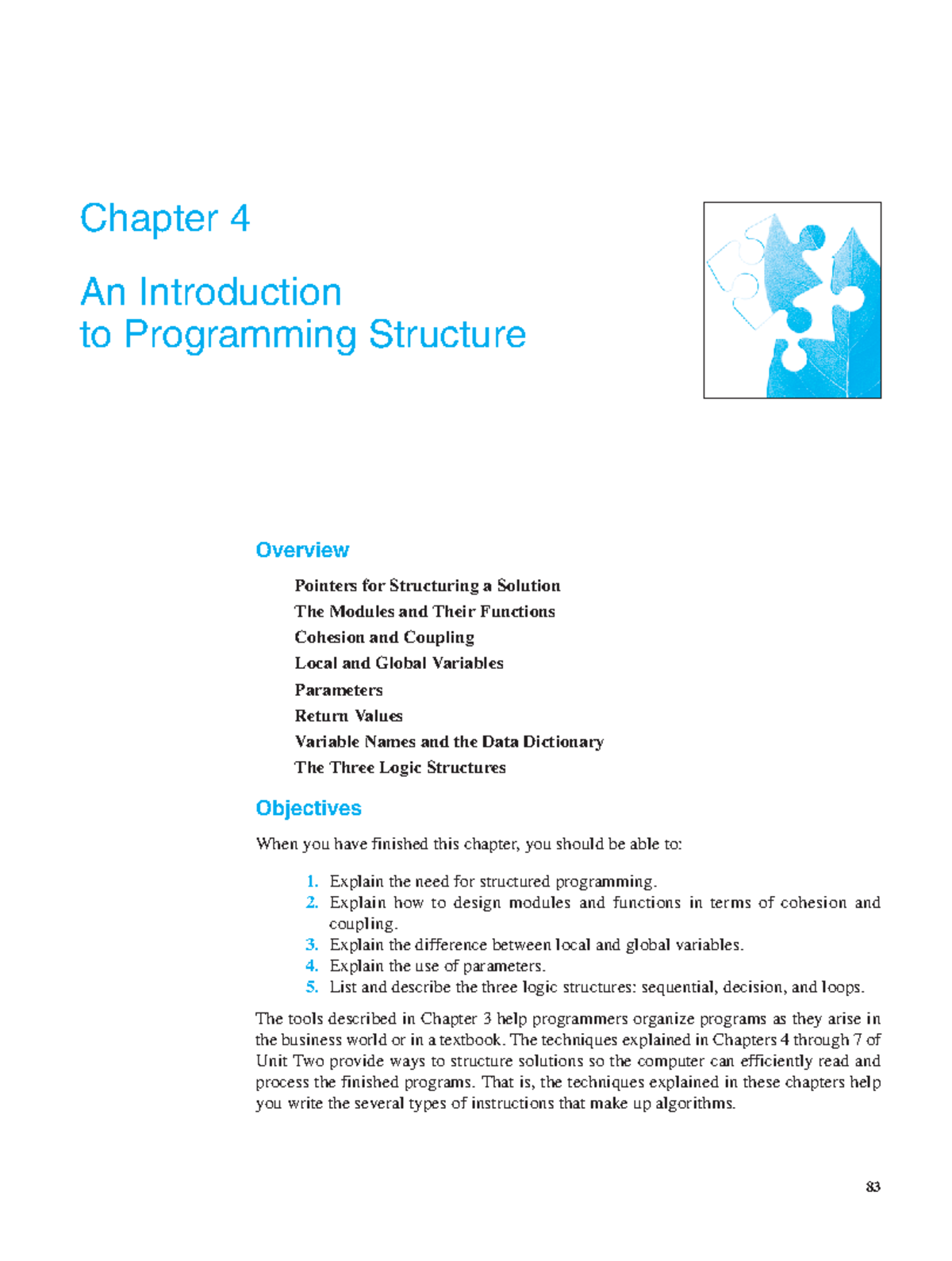 Chapter 4: An Introduction to Programming Structure & Logic - Chapter 4 ...