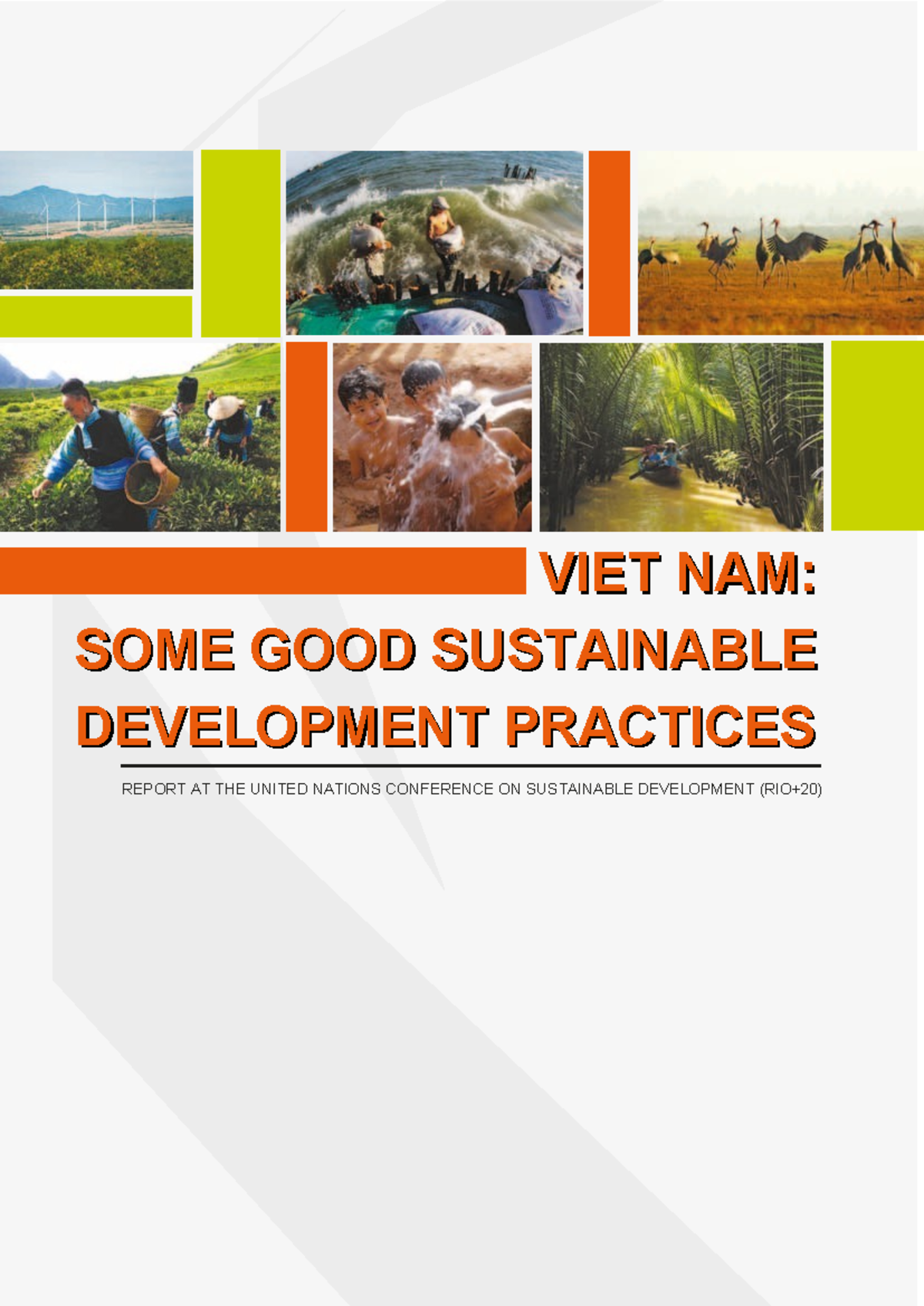 VIET NAM: SUSTAINABLE DEVELOPMENT PRACTICES REPORT FOR UN CONFERENCE ...