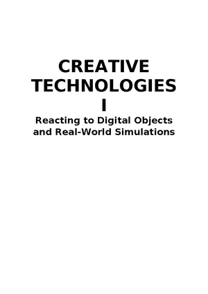Creative Technologies II group 4 - CREATIVE TECHNOLOGIES II Exploring ...