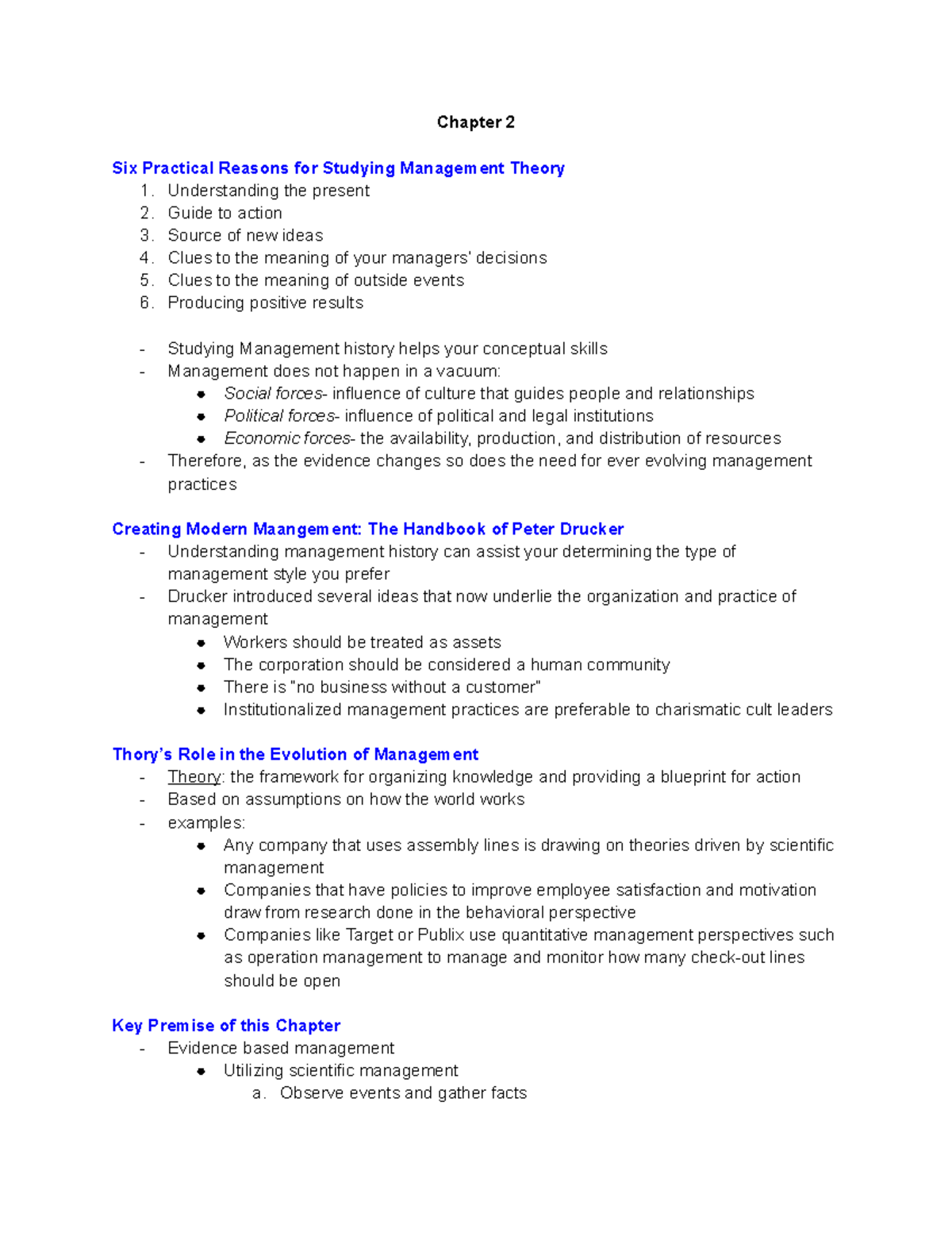 Chapter 2 Lecture: Examining Management Theory and Its Applications ...
