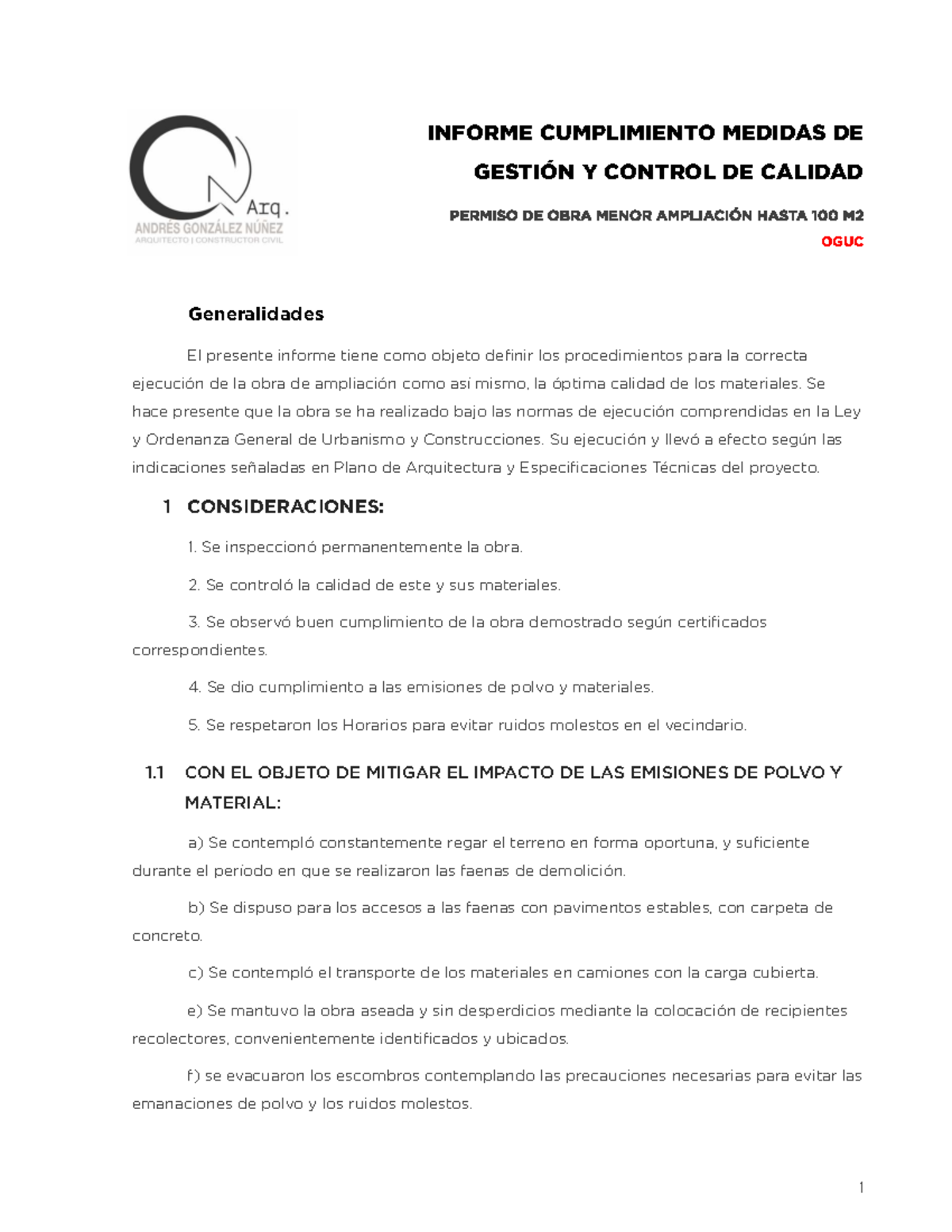 Informe de Gestión y Control de Calidad - POM-ORG 2025 - Studocu