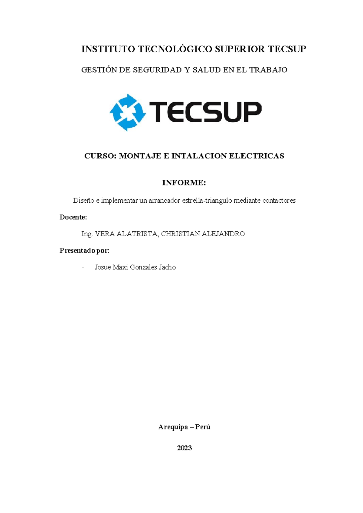 Instituto Tecnológico Superior Tecsu 1 - INSTITUTO TECNOLÓGICO SUPERIOR ...