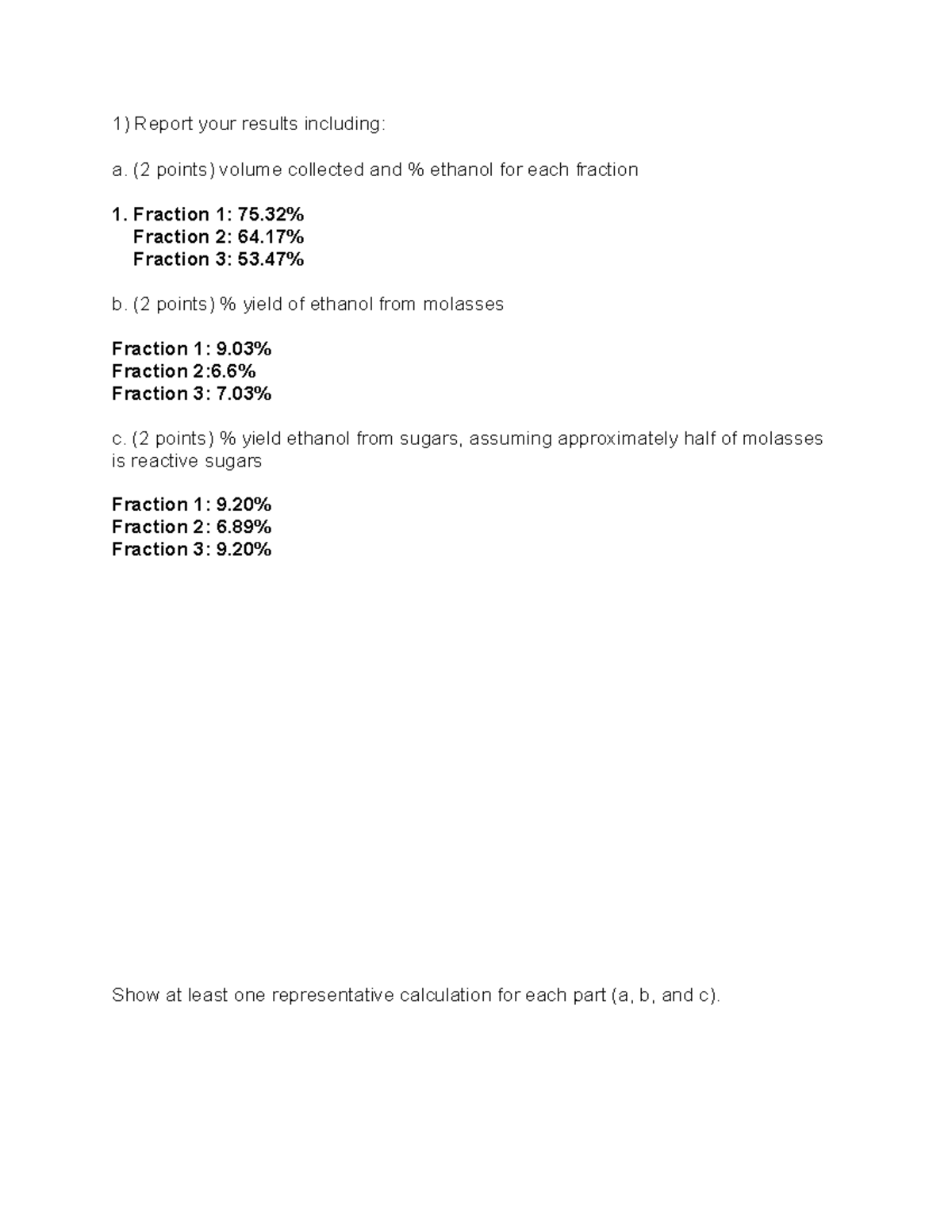 Post Lab Questions for O CHEM Lab #2: Fractional Distillation Insights ...