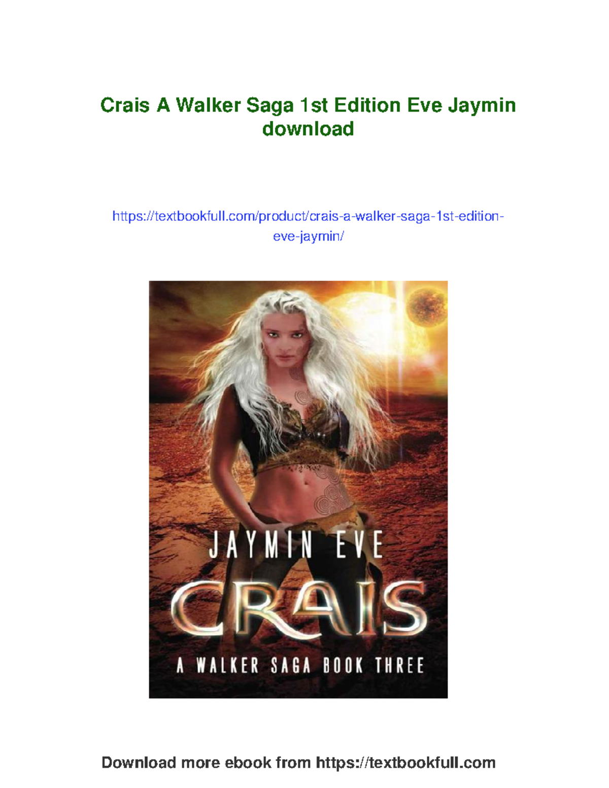 Crais: A Walker Saga - Chapter 1 Analysis & Insights (1st Ed.) - Studocu