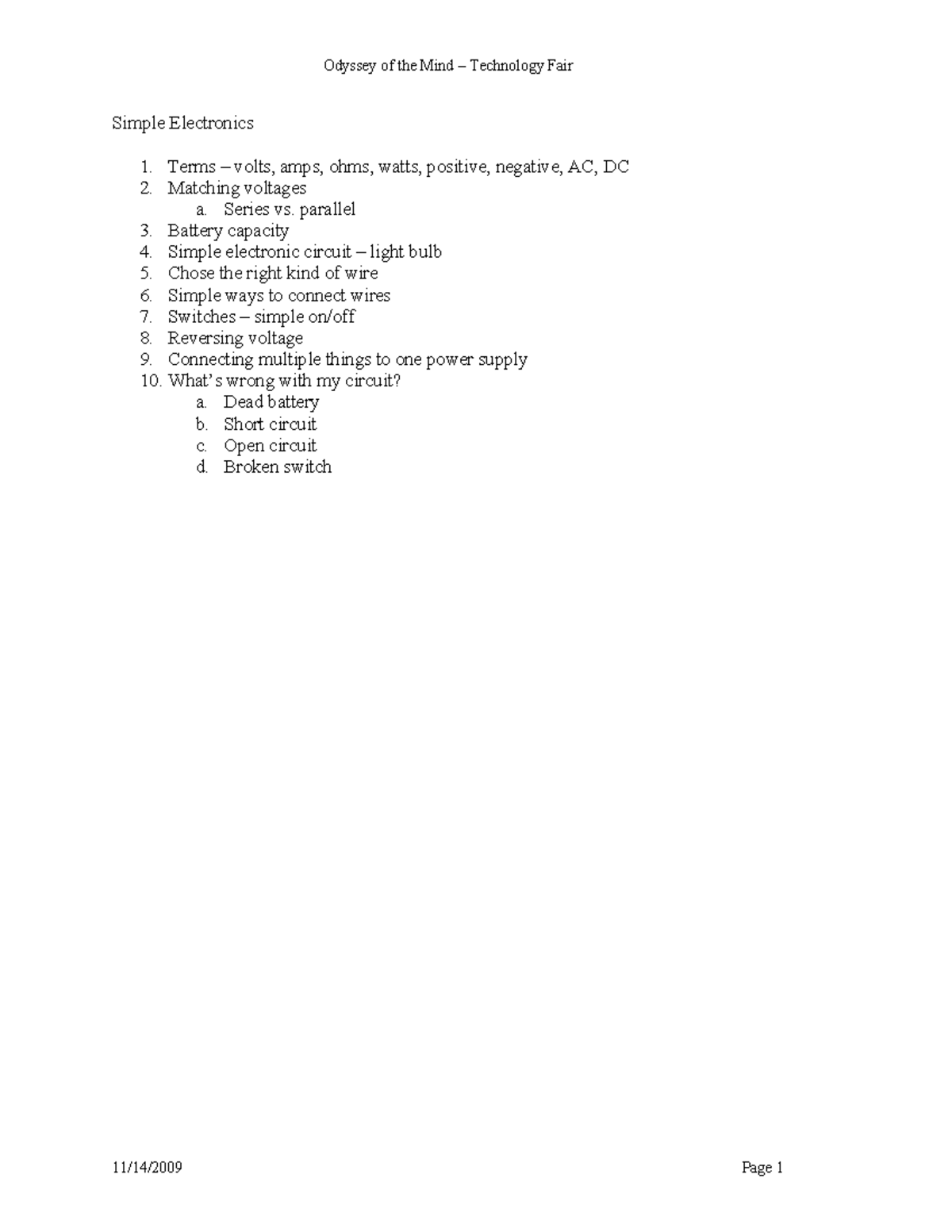 Electronics 101 - Detailed Lecture Notes on Basic Concepts and Circuits ...