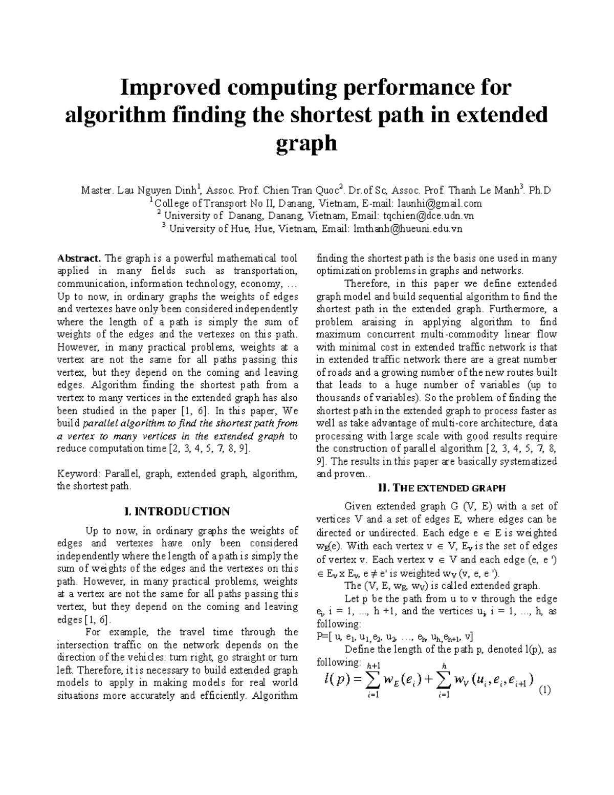 FCS4104 - Parallel Algorithm for Shortest Path in Extended Graph - Studocu