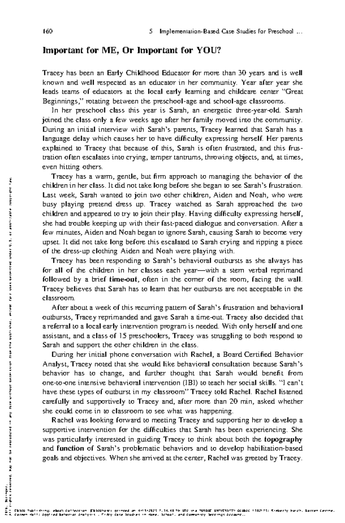 Implementation-Based Case Study on Behavioral Interventions for ...